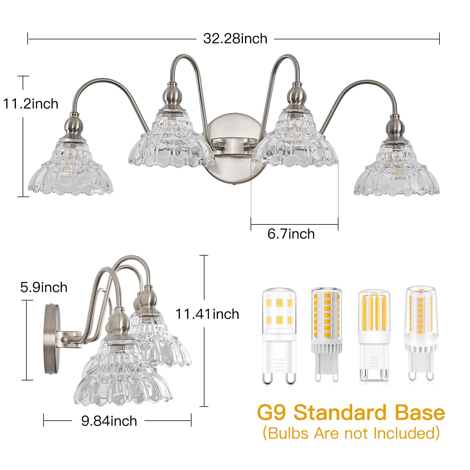 Tlolgt Brushed Nickel Bathroom Vanity Lights Vintage Vanity Lighting Fixtures Pciture Light For Bathroom Bedroom Hallway Living Room
