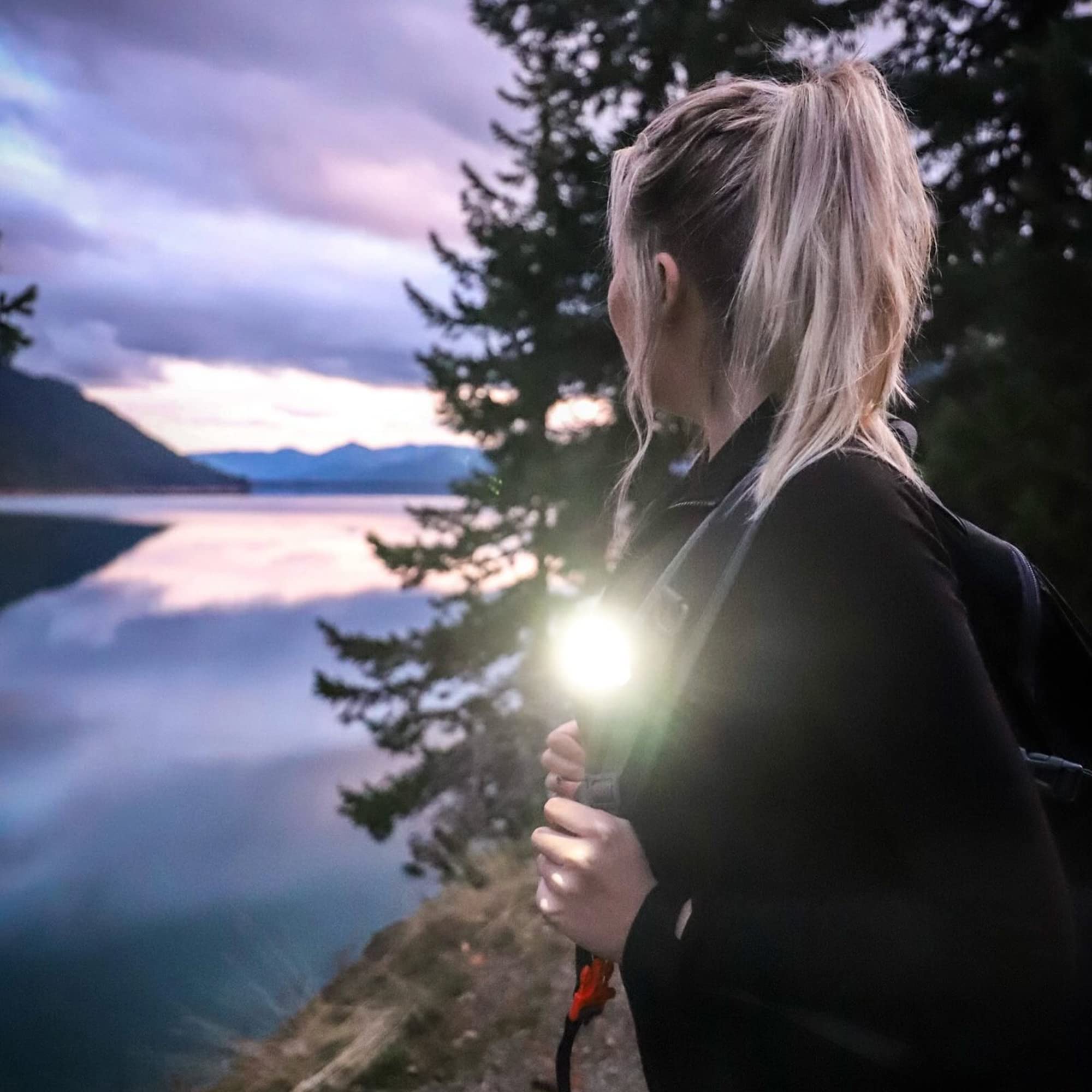 Sun Company Luma 360 - Swiveling Clip-on LED Light (2-Pack) | Rechargeable Clip Flashlight for Hat, Pocket, Hardhat | Bright Han