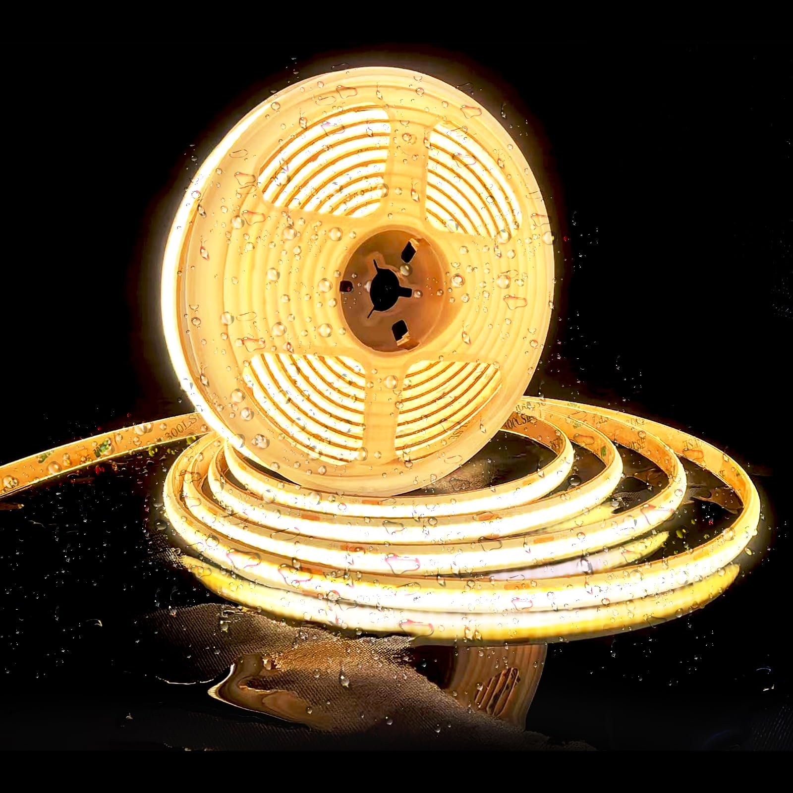 Pandery Outdoor LED Strip Lights,2700K Warm White,24V IP67 LED Strips,32.8FTt/10M,CRI90+ Waterproof led cob Strip Light for Bath