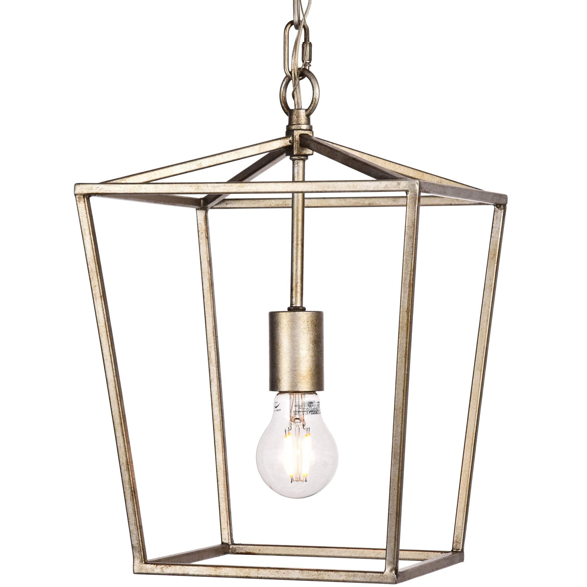 Elegant Lighting Living District Indoor Modern Home Decorative Bright Ceiling Maddox Collection Pendant D9.75 H14.5 Lt:1 Vintage Silver Finish