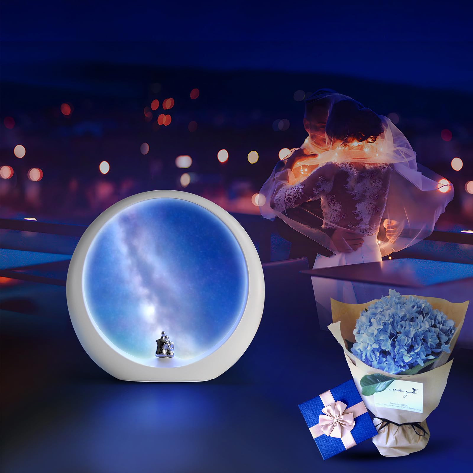 Mamre Gorgeous Milky Way Lamp Home Decor Galaxy Night Light Anniversary Valentine’S Day Christmas Birthday Gift For Him/Her