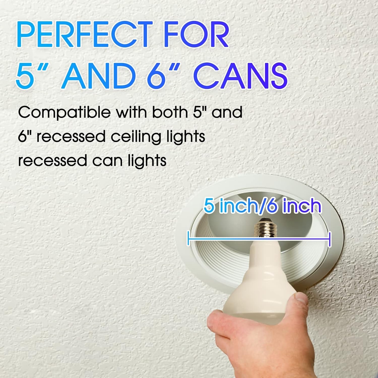 Energetic Led Flood Light Bulbs Br30, 65W Equivalent, Dimmable, Cool White 4000K, 750Lm, Indoor Flood Lights For Recessed Cans,