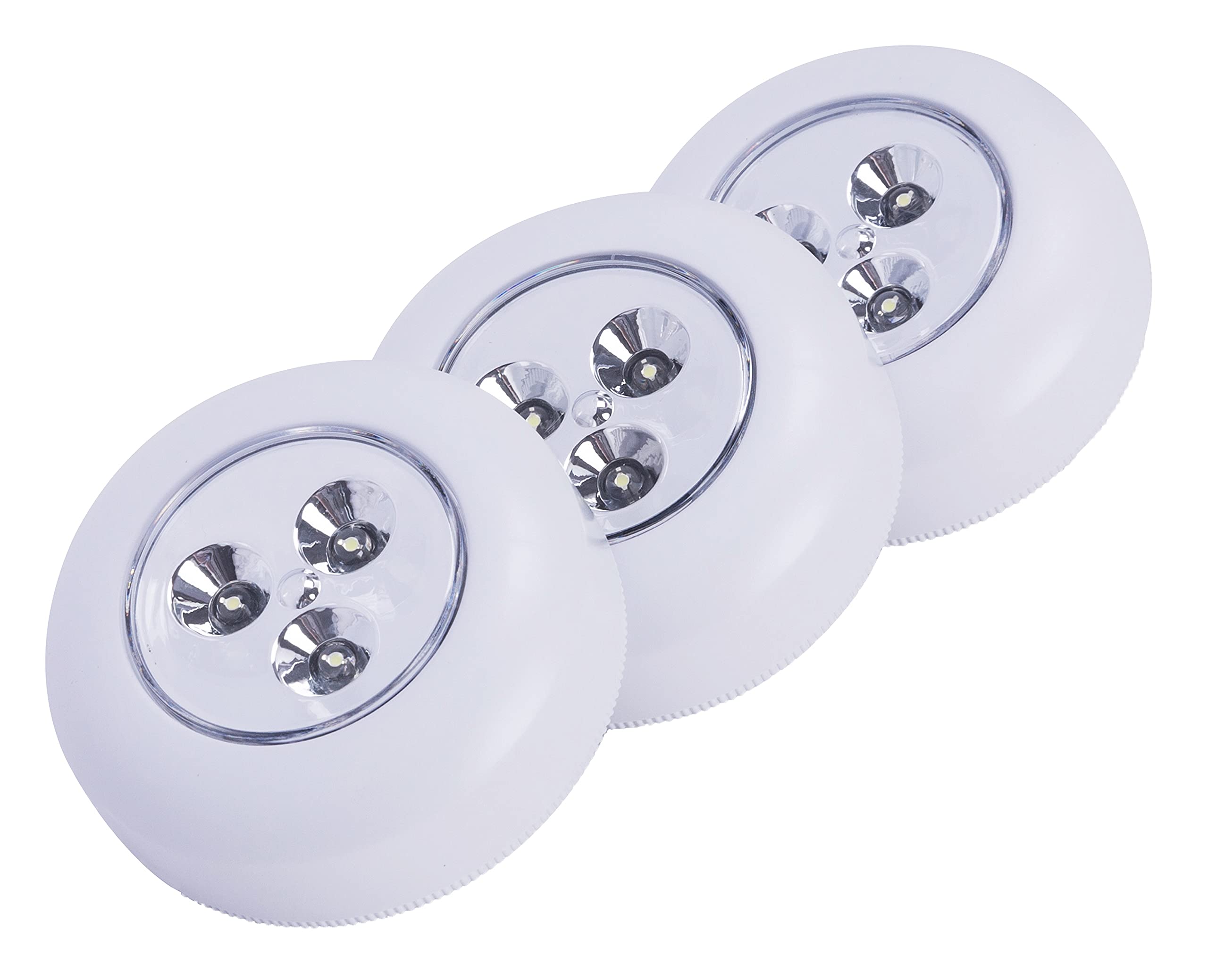 LIGHT IT! by Fulcrum Stick-On Light, Metal, 3 Pack, White, Model 30010-308