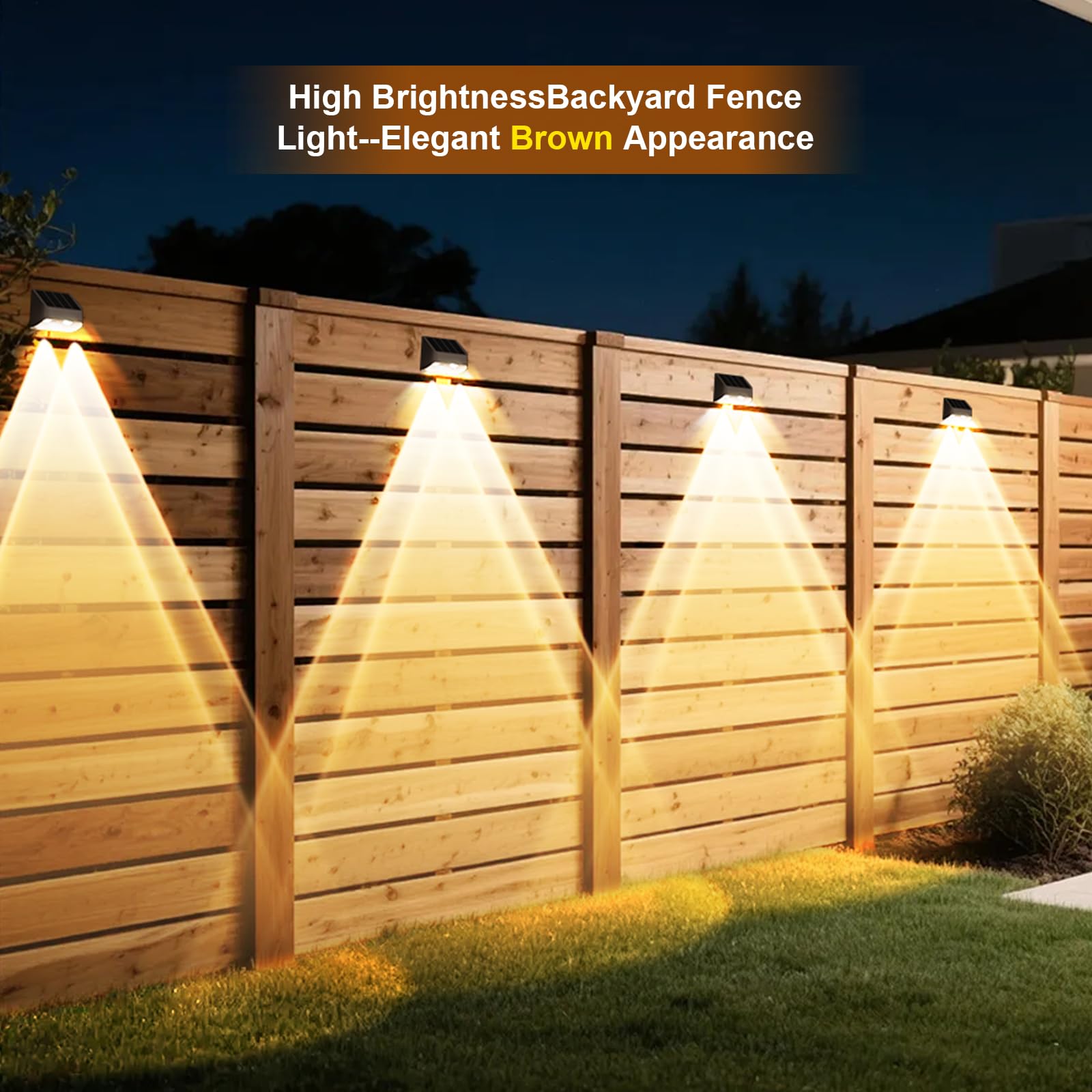 Yivsen Solar Fence Lights, 18 Pack Waterproof Acrylic, 3000/4000/6000K Brightness, Model SWV-3108, Perfect for Outdoor Use