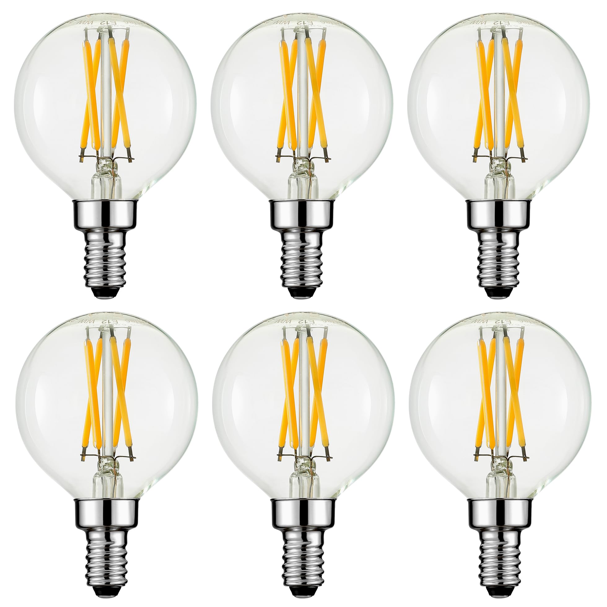 Arberlic G16.5 Light Bulb,4W E12 Led Bulb Dimmable Equivalent E12 Candelabra Bulb 40 Watt,Warm White 2700K,400Lm,Cri85+,Ac120V,E