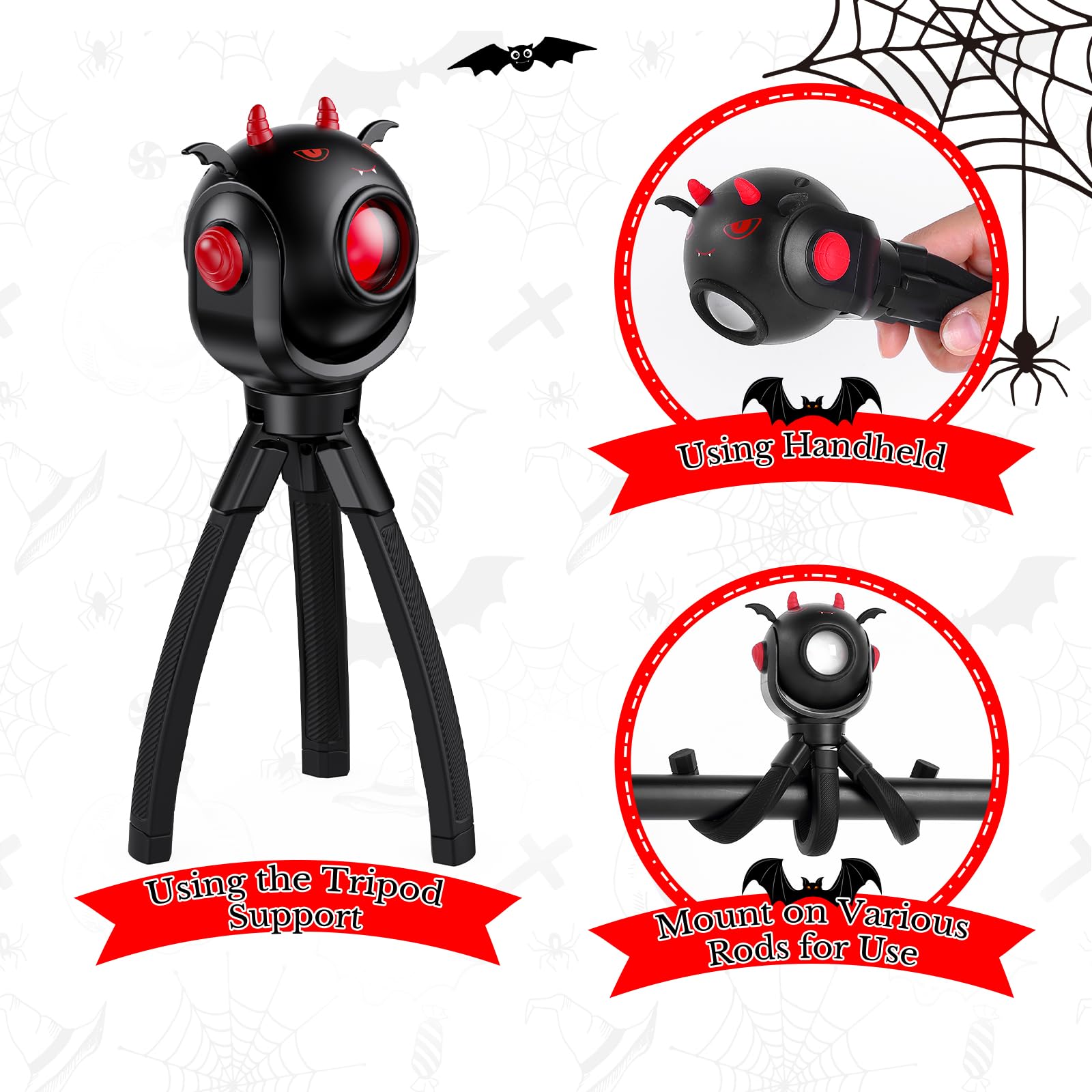 Tolys Bat Kids Flashlight - Rechargeable Led Torch With 8 Color Modes, Usb-C, Fun Flashlight For Boys & Girls, Perfect For Parti