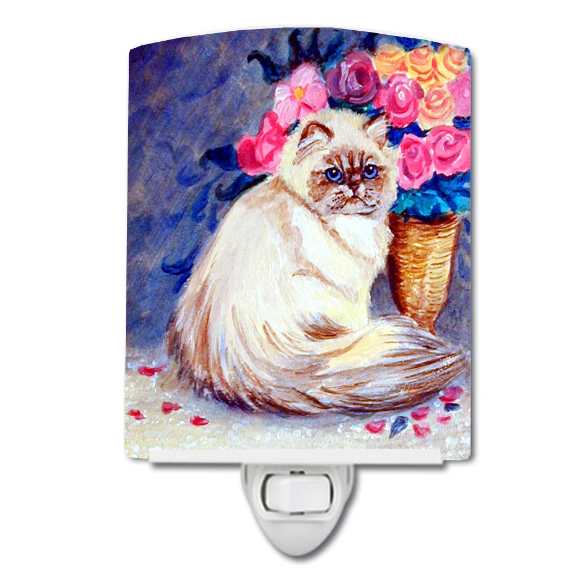  inchCarolines Treasures Persian Cat Ceramic Night Light, 6x4, Multicolor inch