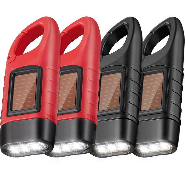 bulk meco hand cranking solar powered rechargeable flashlight Mudder 4 Pack Hand Crank Solar Powered Flashlight Emergency Rechargeab –  Lightsdaddy
