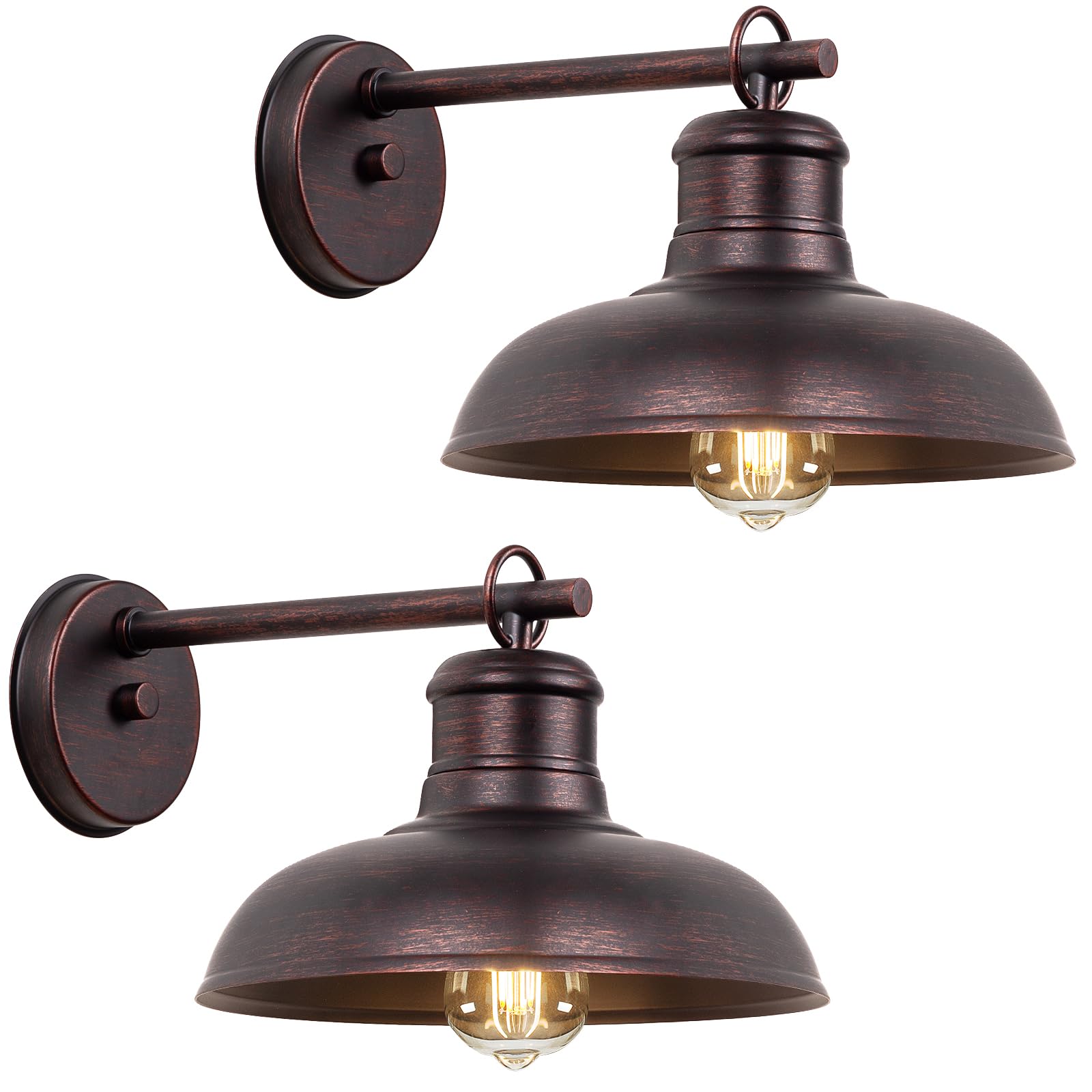 Outdoor Wall Lights 2 Pack, Farmhouse Barn Light Outdoor, Vintage Outside Wall Mount Light Fixture, Waterproof Outdoor Light for