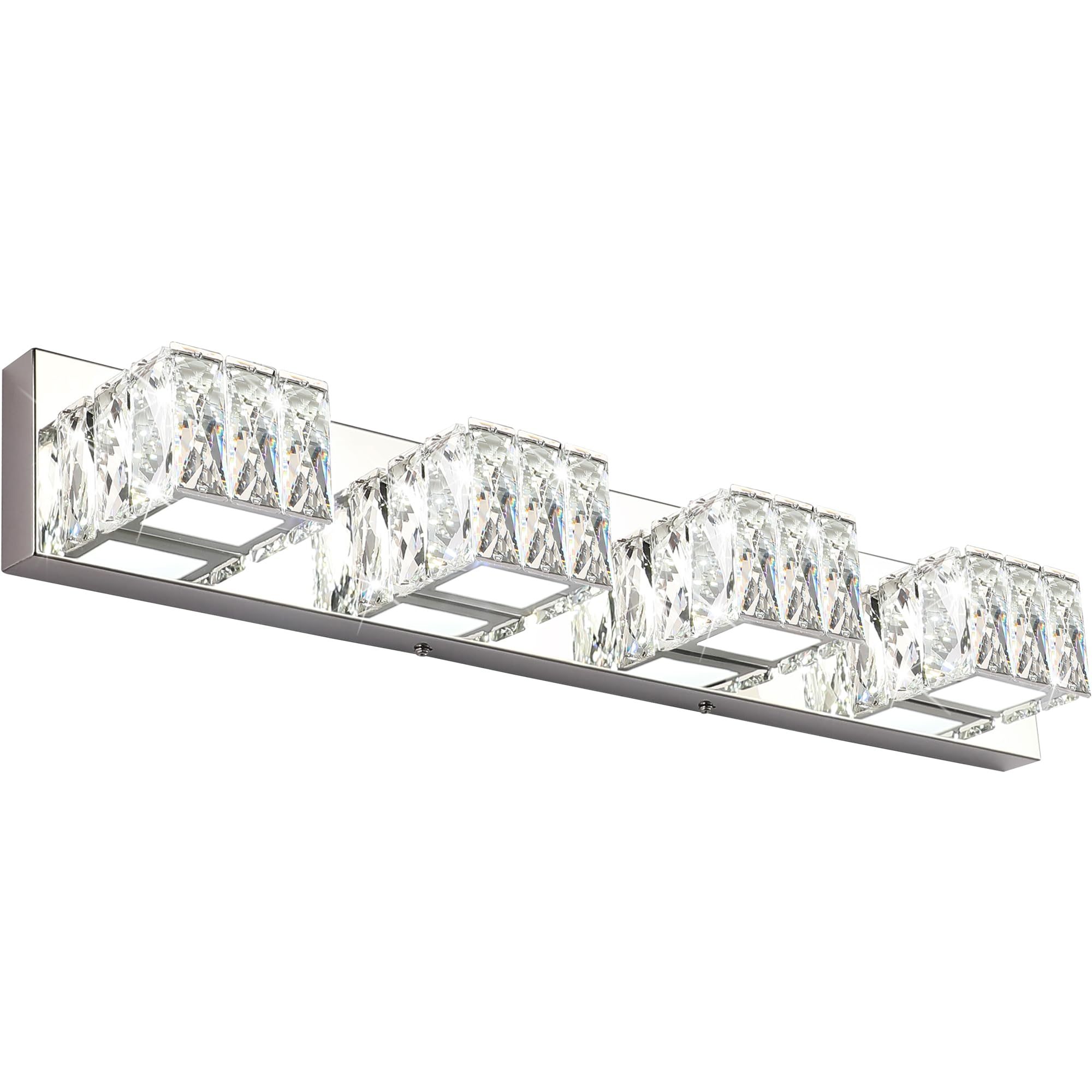 ZUZITO 4-Light Bathroom Vanity Light - Stainless Steel - Dimmable - 27.6in - Model Z7800-4T-6000k - Cool White Light