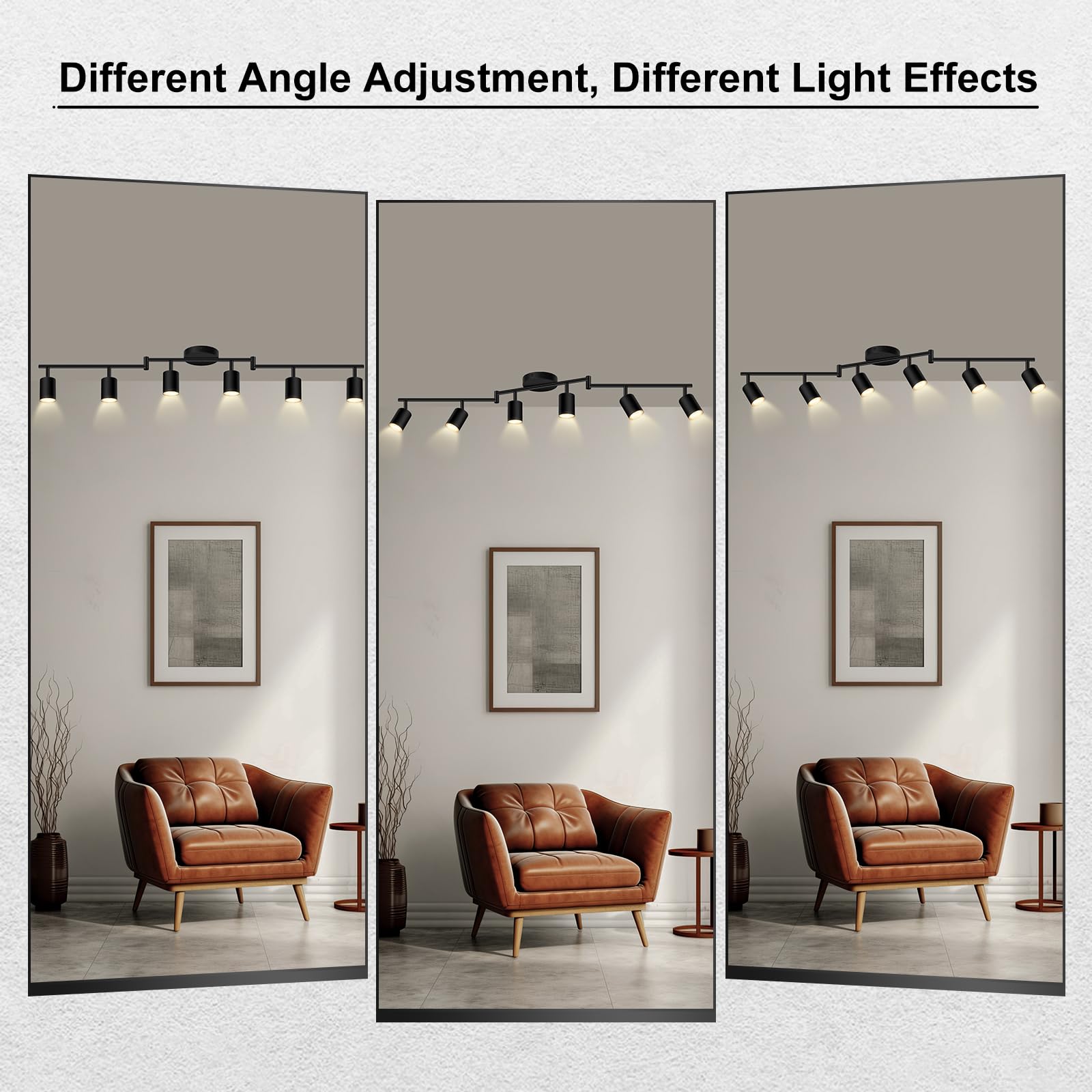 Auquee 6 Light Track Lighting Fixtures Ceiling  Matte Black Kichen Track Lighting Fixtures With Rotatable Light Heads  Foldable Lamp Arms  Modern Led Track Lights For Kitchen/Hallway  No Gu10 Bulb