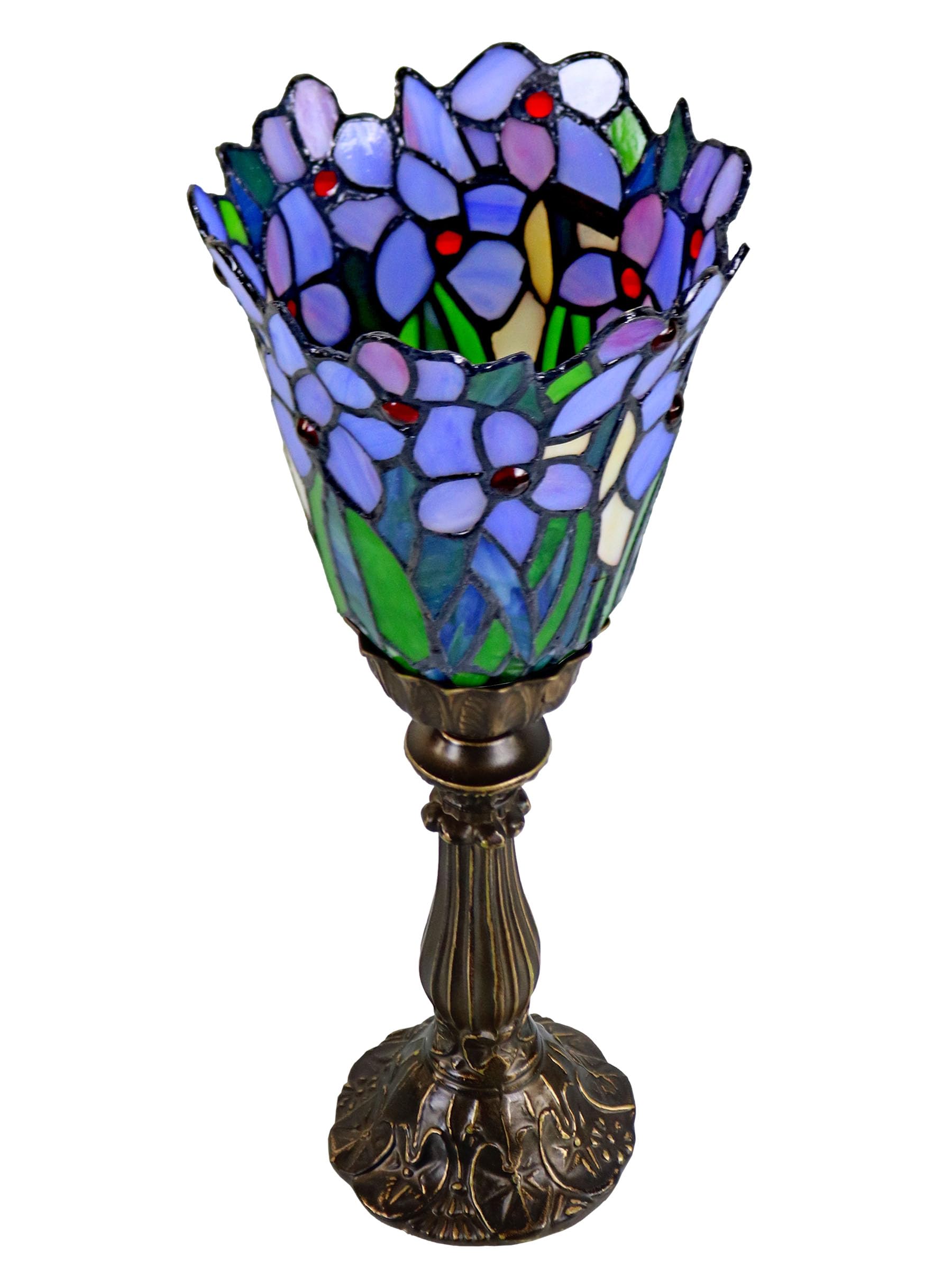 Dale Tiffany Meadowbrook Uplight Accent Lamp, 15.5" Tall, Antique Brass, Model STA17006