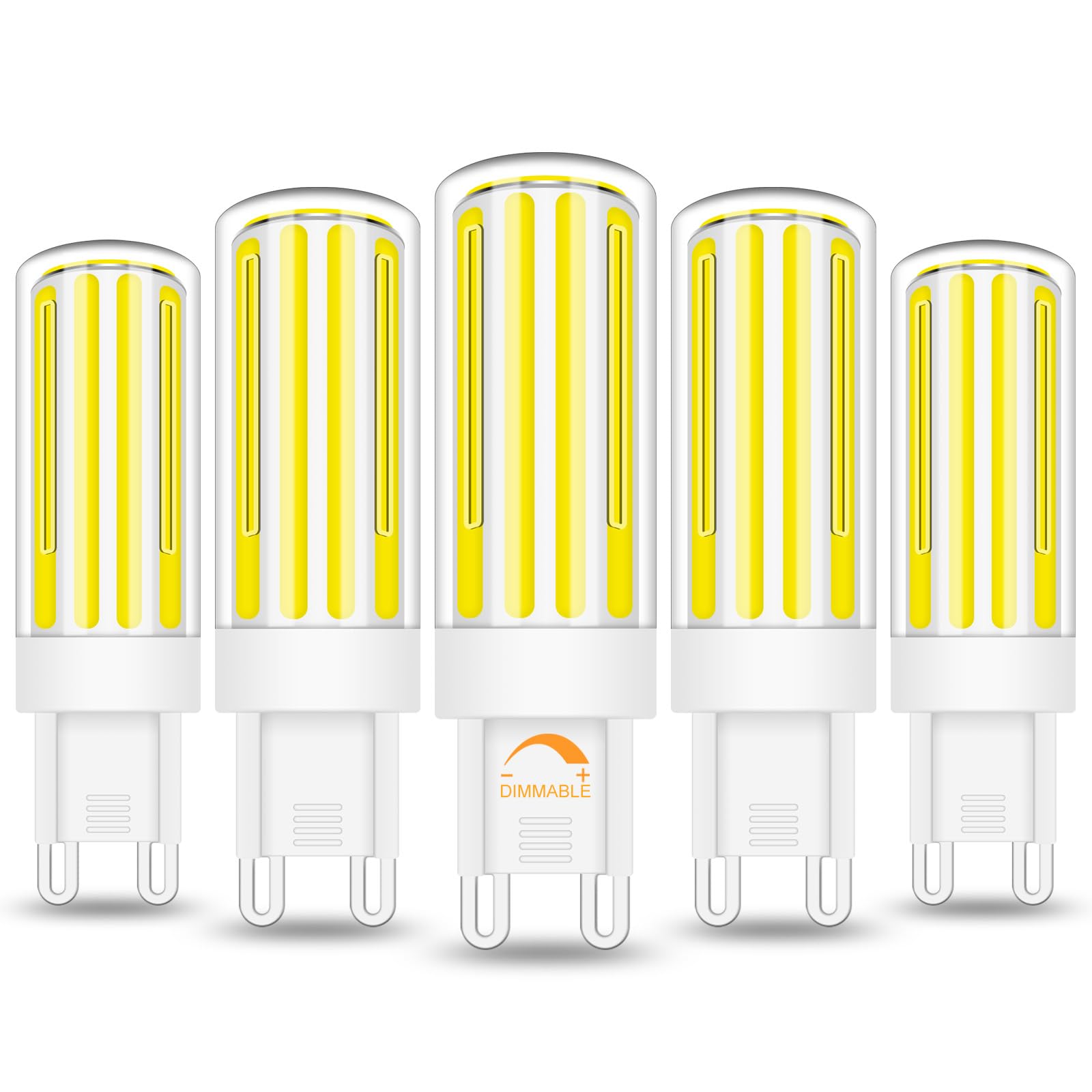 Tzhilan G9 Led Bulb 80W 60W Halogen Equivalent Dimmable,6300K Cool White, Cob Ac120V No-Flicker, Chandelier Lighting 700Lm, Pack