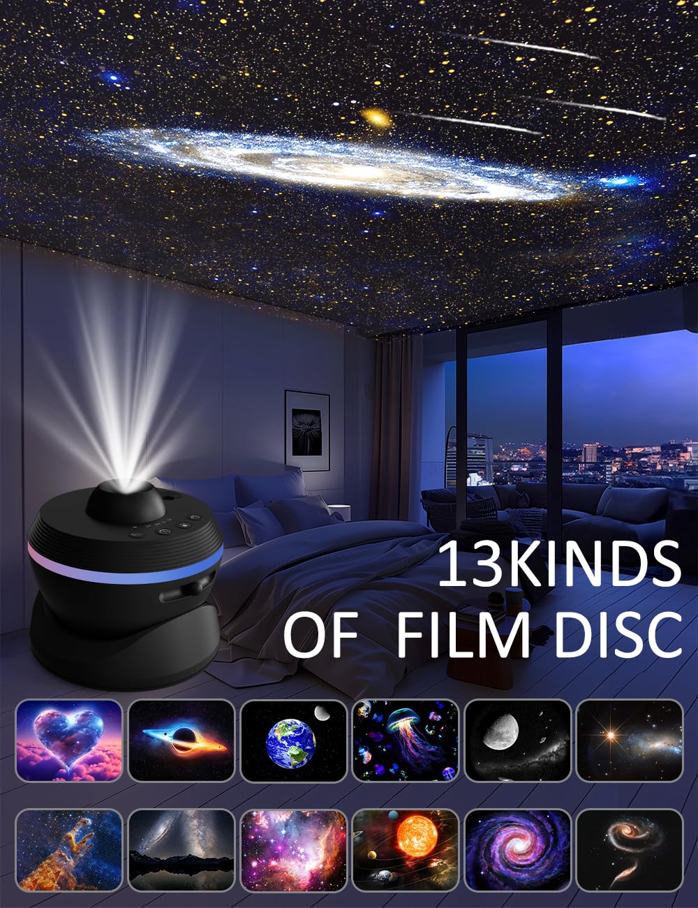 [6Th Gen Upgraded] Planetarium Galaxy Projector, 13 In 1 Star Light Projector Starry Sleep Night Light With Dynamic Meteors,360?
