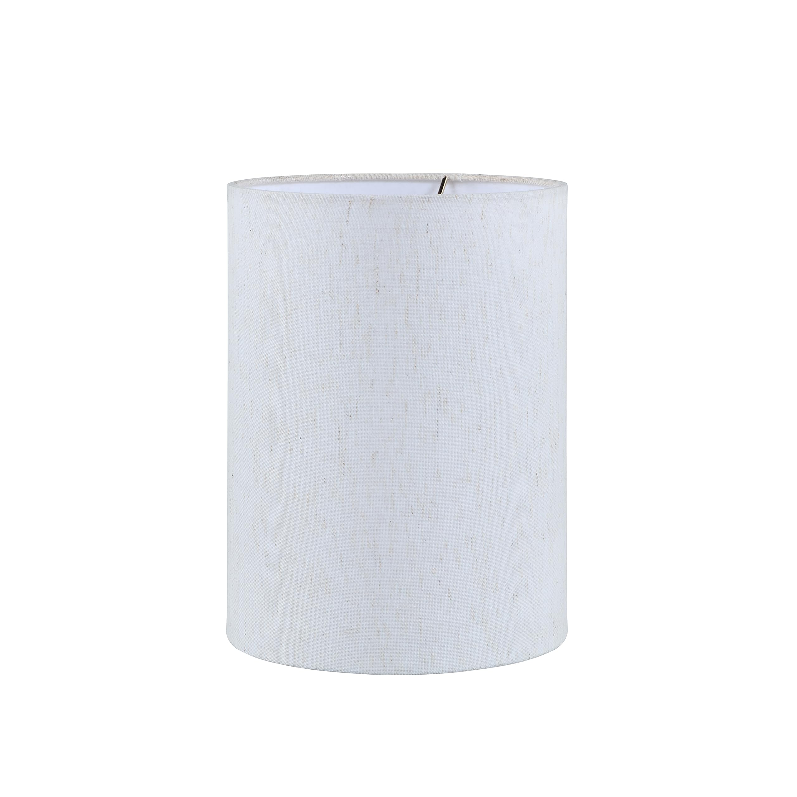 Aspen Creative Drum Lamp Shade, Off-White Flaxen, 8in x 8in x 11in, Model 31618, Flaxen Material