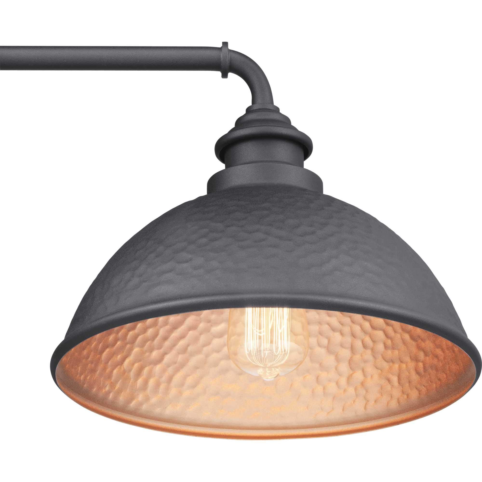 Progress Lighting Englewood 1-Light Outdoor Wall Lantern, Textured Black, Alloy Steel, Model P560098-031, 10.38x12.00x12.00
