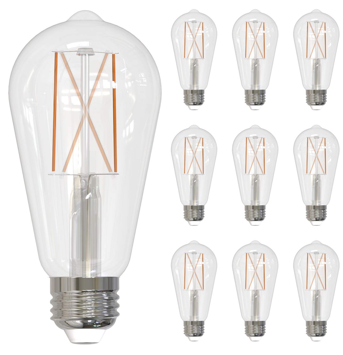 Bulbrite Item 776767, Filament Led Light Bulb, 8.5 Watt, St18, 2700K, Fully Compatible Dimming, Long Life Leds For Lasting Vinta