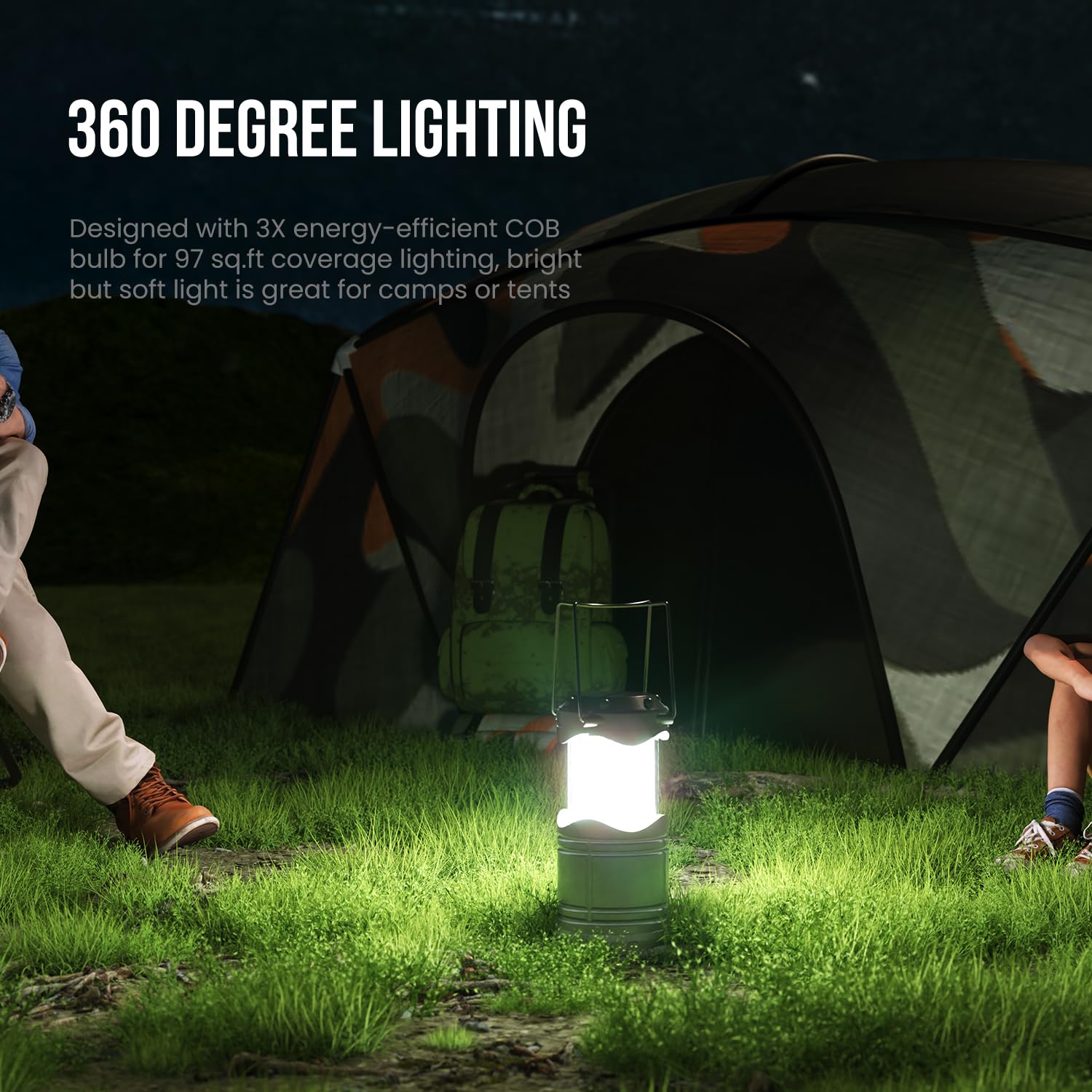 Lichamp 8 Pack LED Lantern Camping Light, Battery Operated Lanterns COB Super Bright for Power Outages Indoor Emergency Outdoor