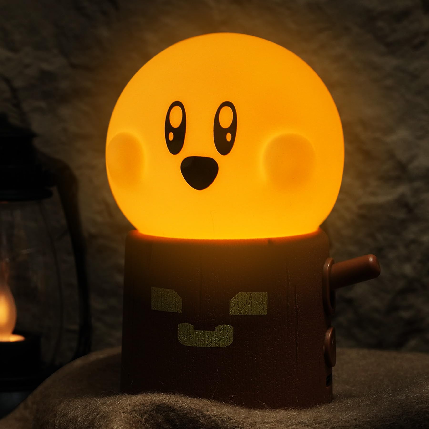 WANIDEA Cute Ghost Night Light, Warm Light Rechargeable Stepless Dimming Night Lights for Bedroom, Cute Little Buddy Ghost Anime