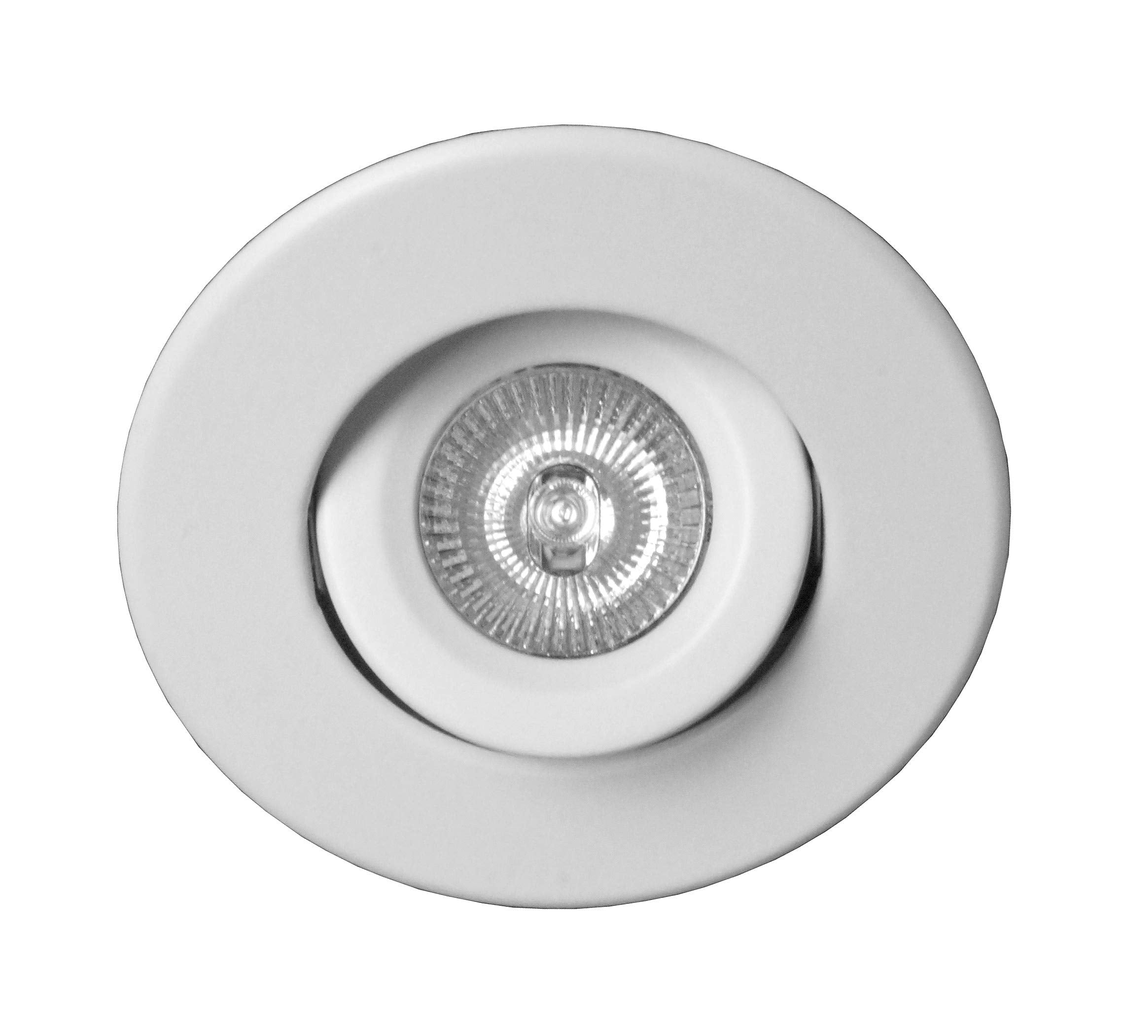 Nicor Lighting 4 Inch White Recessed Gimbal Trim For Mr16 Bulb (14558Wh) - (Bulb Not Included)