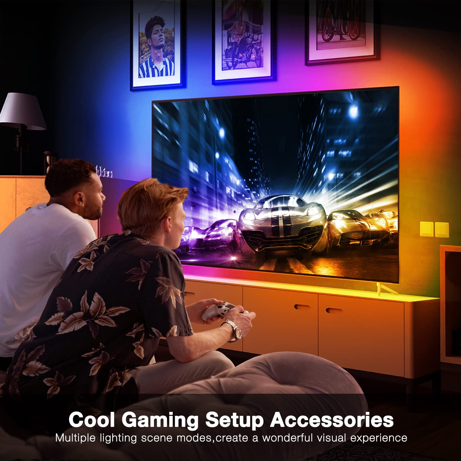 DAYBETTER 65.6ft WiFi Smart LED Lights - App Controlled, Multi-Color, 2 Rolls of 32.8ft, Plastic, Model FLSL501210WIF
