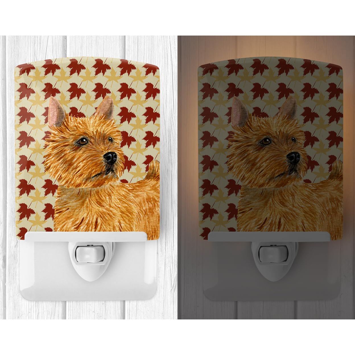 Carolines Treasures Ceramic Night Light, Norwich Terrier Design, UL-Certified, 6x4x3in, Multicolor, Model SS4357CNL
