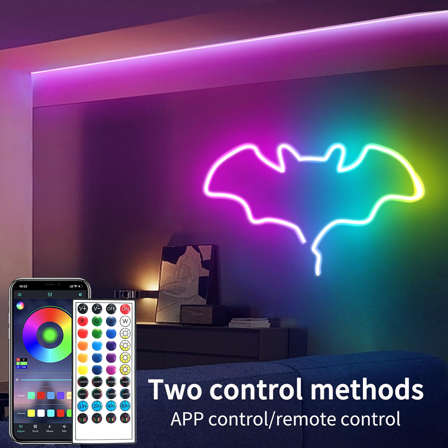 segrass LED Neon Light Strip, 32.8ft, RGB, Waterproof, Flexible, Model segrass-NHrgb10M05