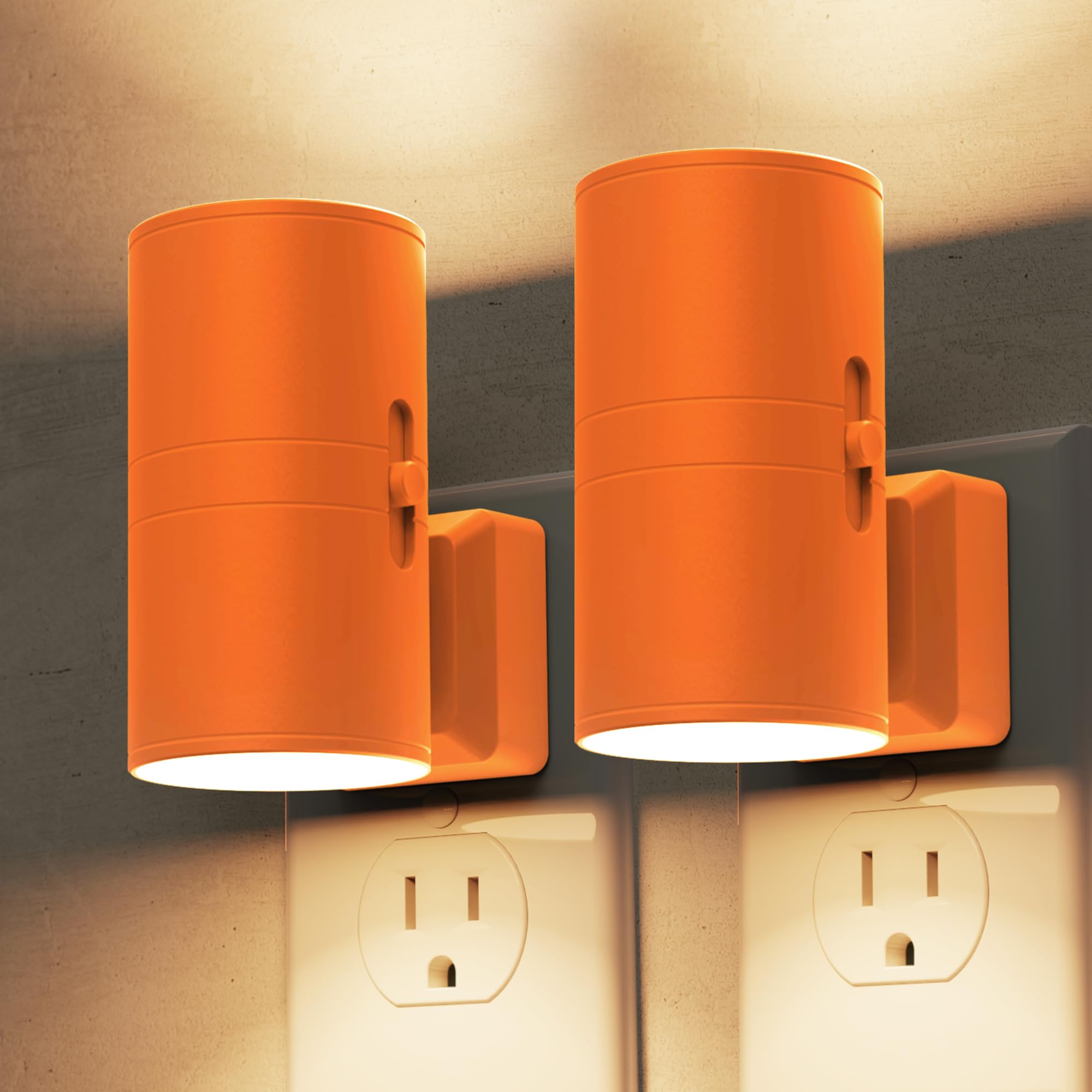 L LOHAS LED Night Light, Modern Night Lights Plug into Wall, 2 Pack Dusk to Dawn Sensor Nightlights, 3000K 0-100LM Adjustable Br