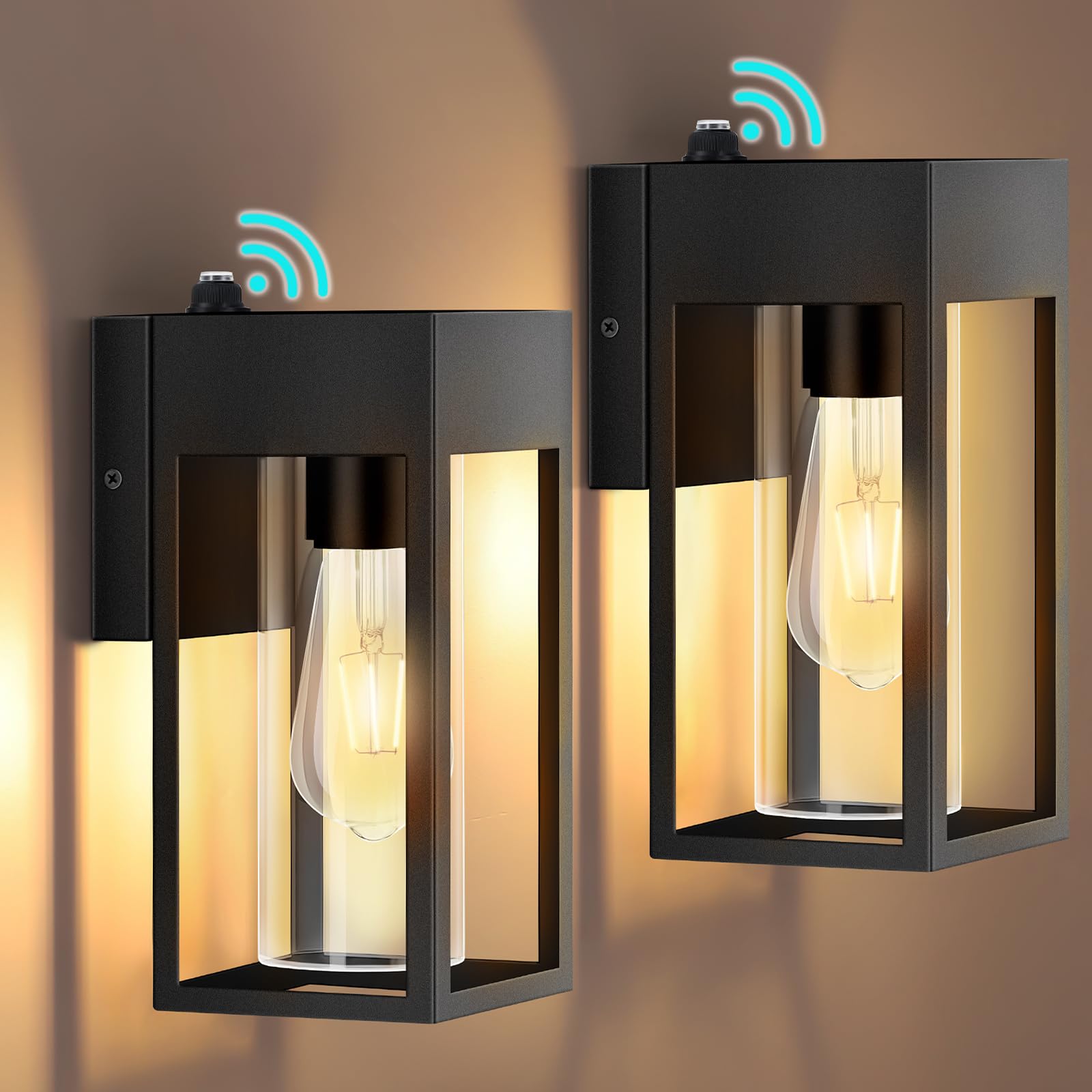 Lwsoy Dusk To Dawn Outdoor Lighting, 2 Pack Porch Lights Outdoor Waterproof, Exterior Lighting Fixtures With Clear Glass E26 Base, Wall Sconce Light For House Porch Patio Front Door Garage