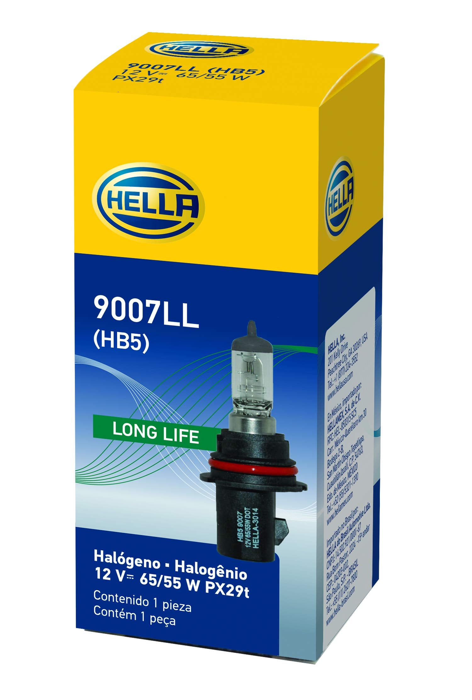 Hella 9007LL Long Life Bulb, 12V, 60/55W