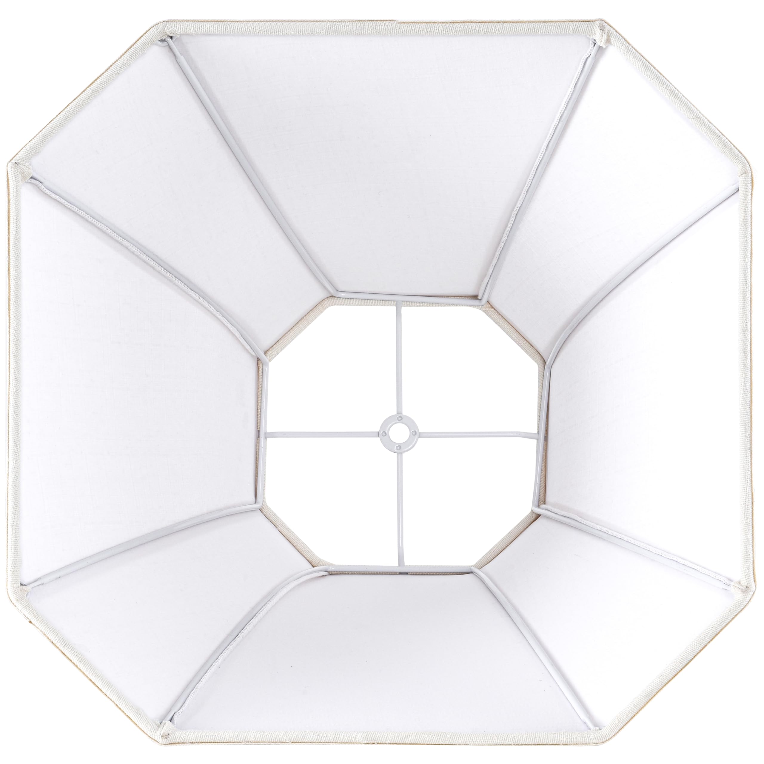 Jerhous Cream Square Cut Corner Bell Lamp Shade Medium Lampshade 6.5Top  13Bottom  10.6Hight(Spider) Rustic Lamp Shade For