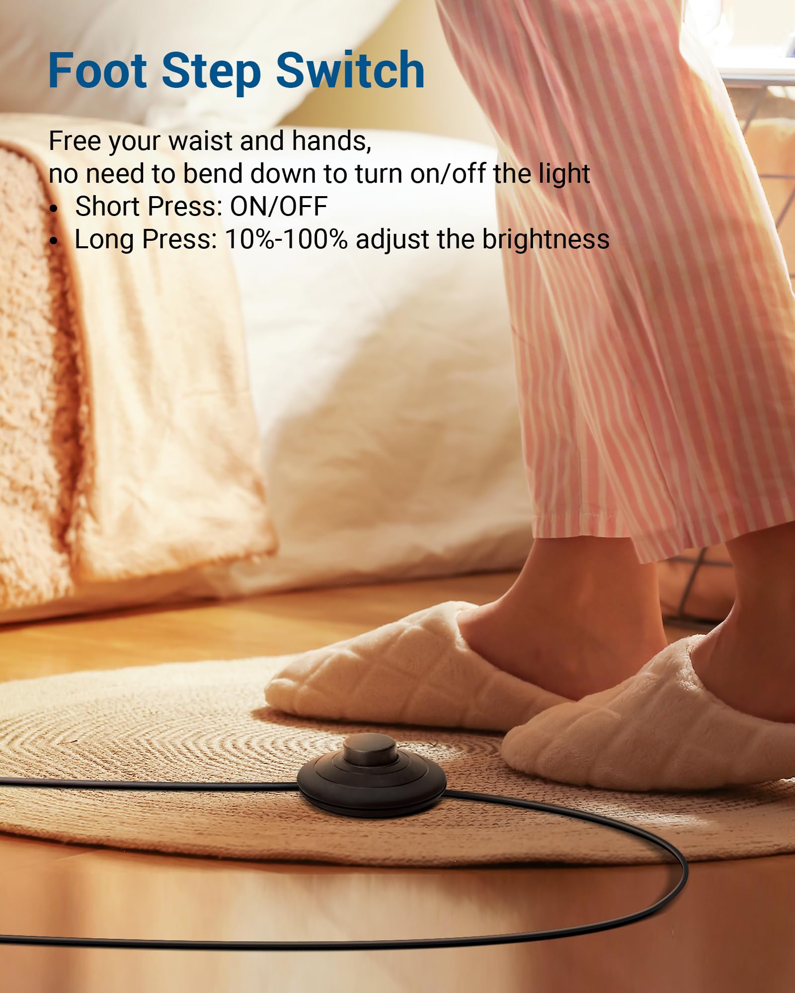 Dewenwils Minimalist Led Corner Floor Lamp, Set Of 2 Slim Dimmable Mood Light, 57.5'' Standing Tall Lamp For Living Room, Bedroo