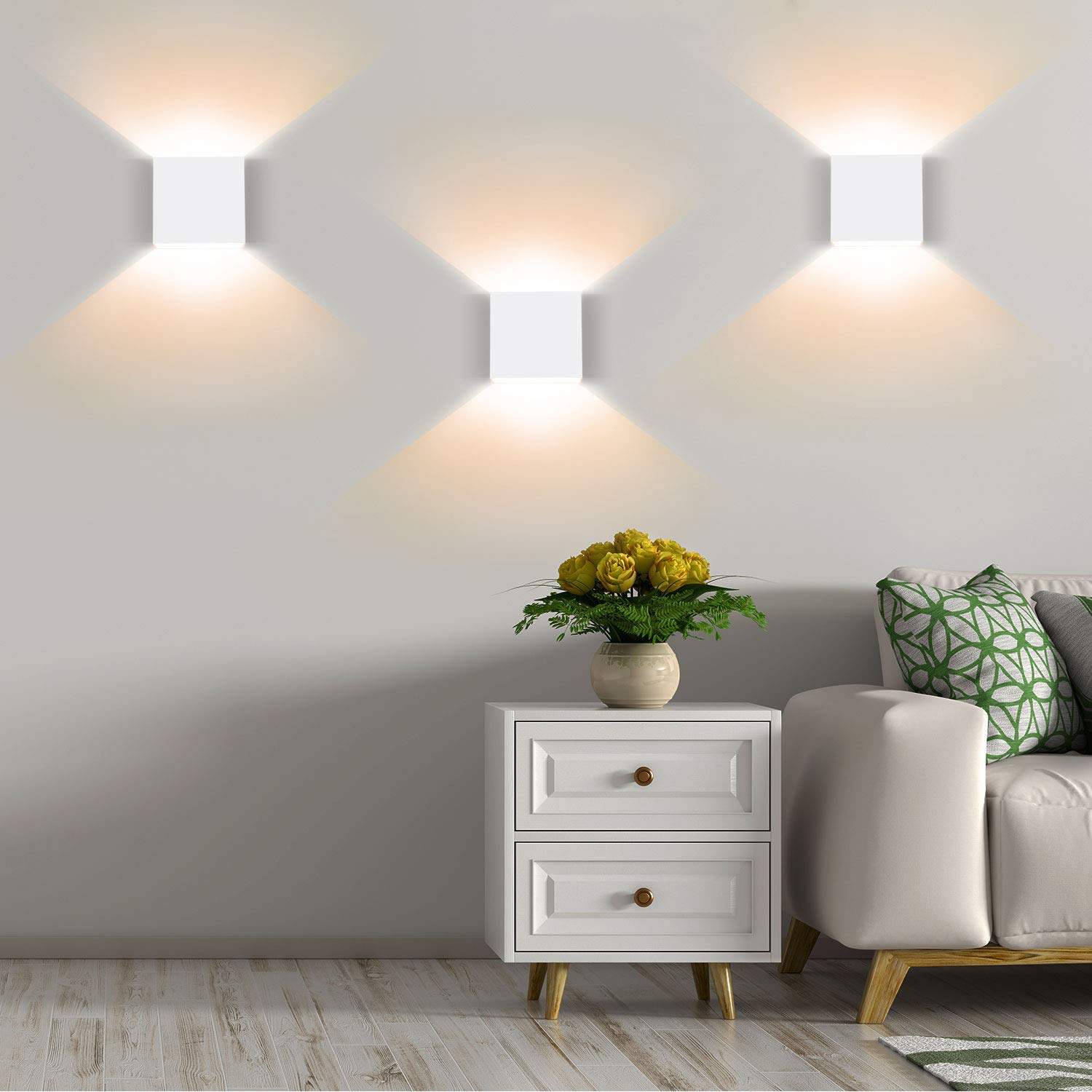 Lightess Modern Wall Sconce 10W Dimmable LED Indoor Lamp, Aluminum, Warm White, Model LG9926478