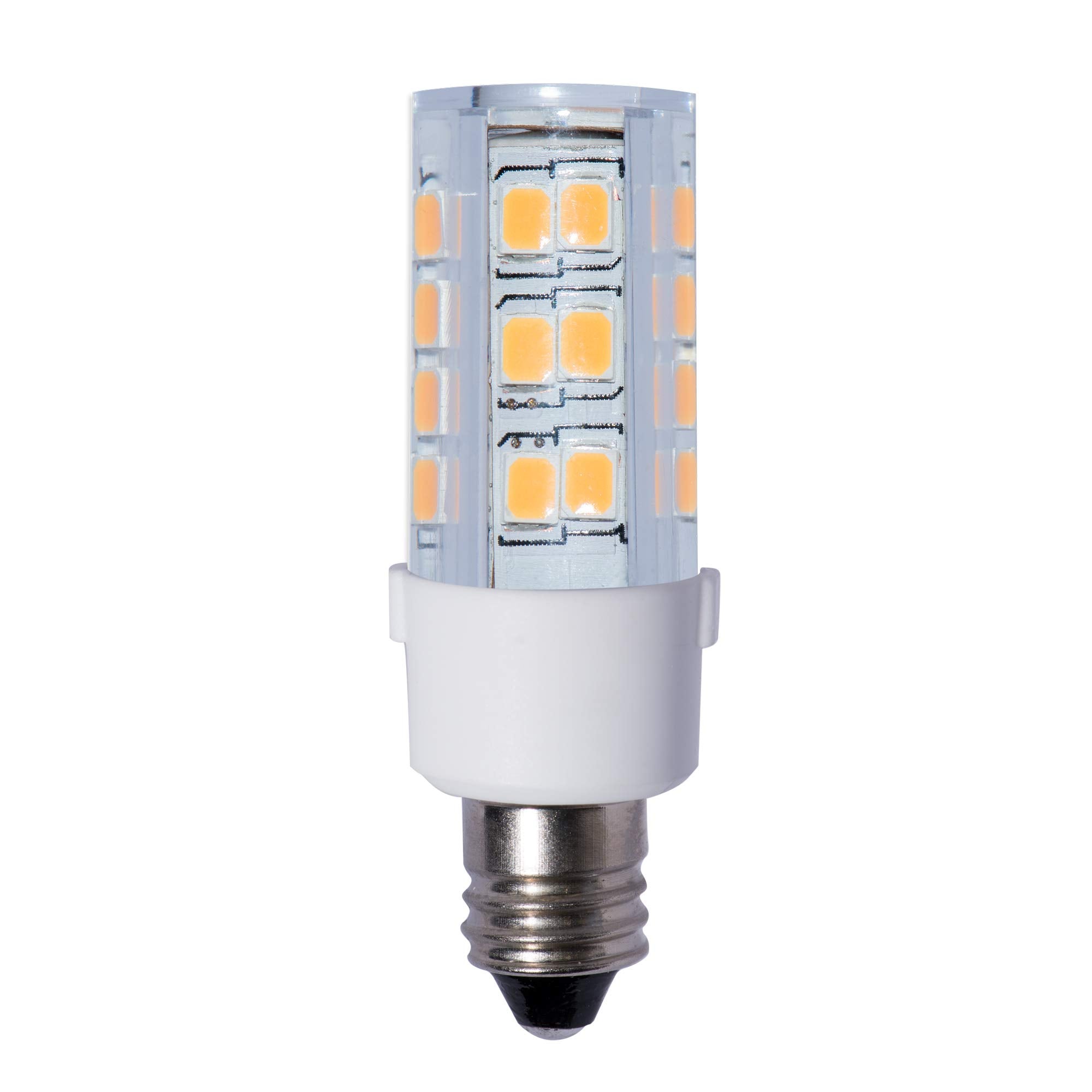 Bulbrite LED Mini T4 Dimmable Light Bulb, 35W Equivalent, E12 Base, Clear, 2-Pack, Model 861530
