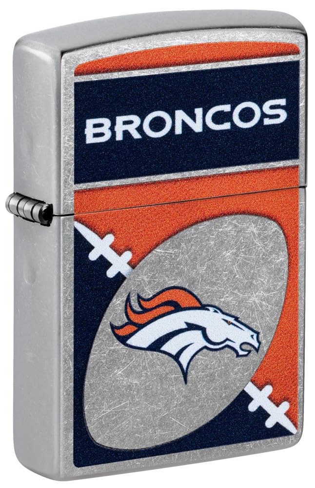 Zippo Nfl Denver Broncos Street Chrome Pocket Lighter