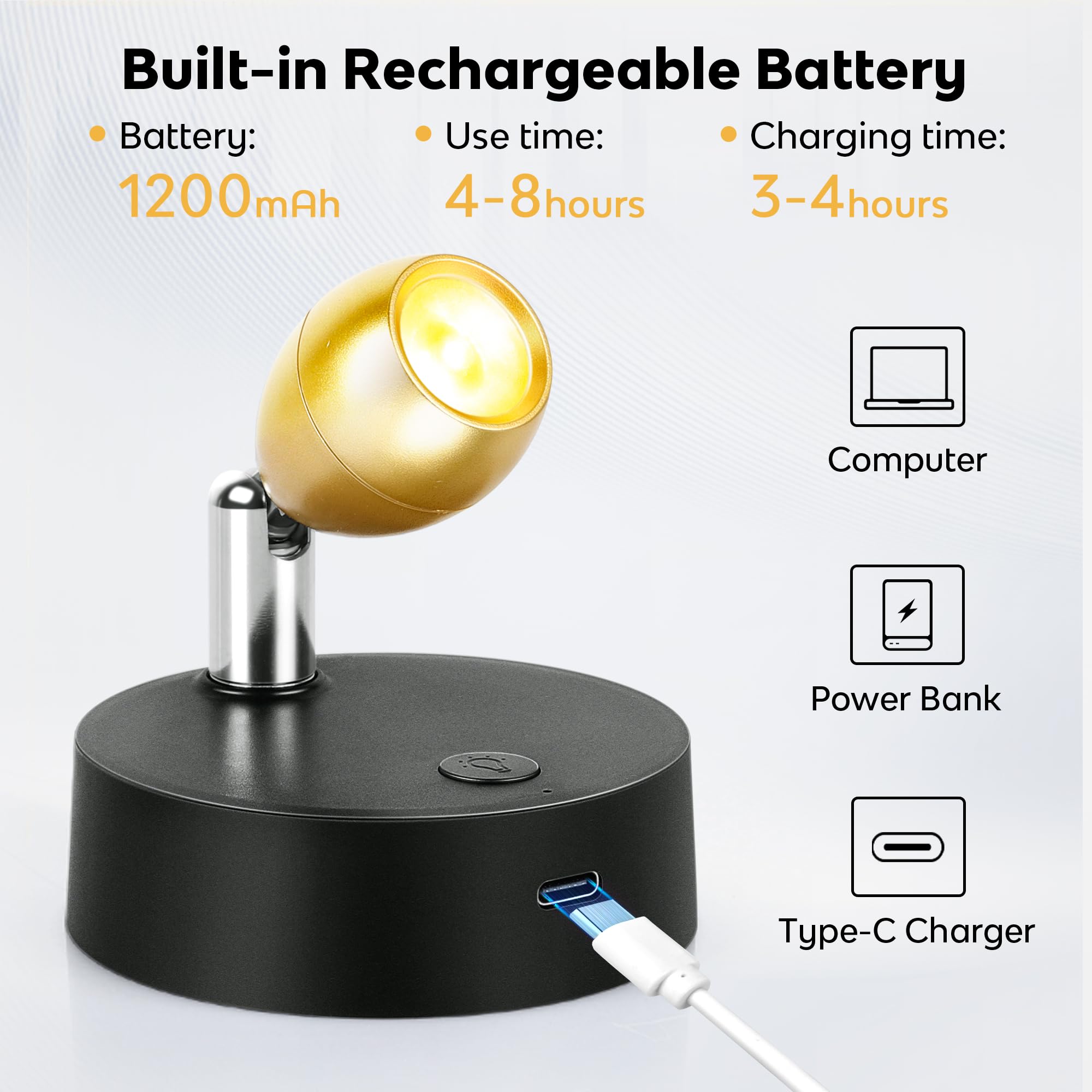 Wireless Spotlight Indoor With Remote, 13 Rgbw Uplights Indoor With Rechargeable Battery Operated, Led Accent Light With Timer&D