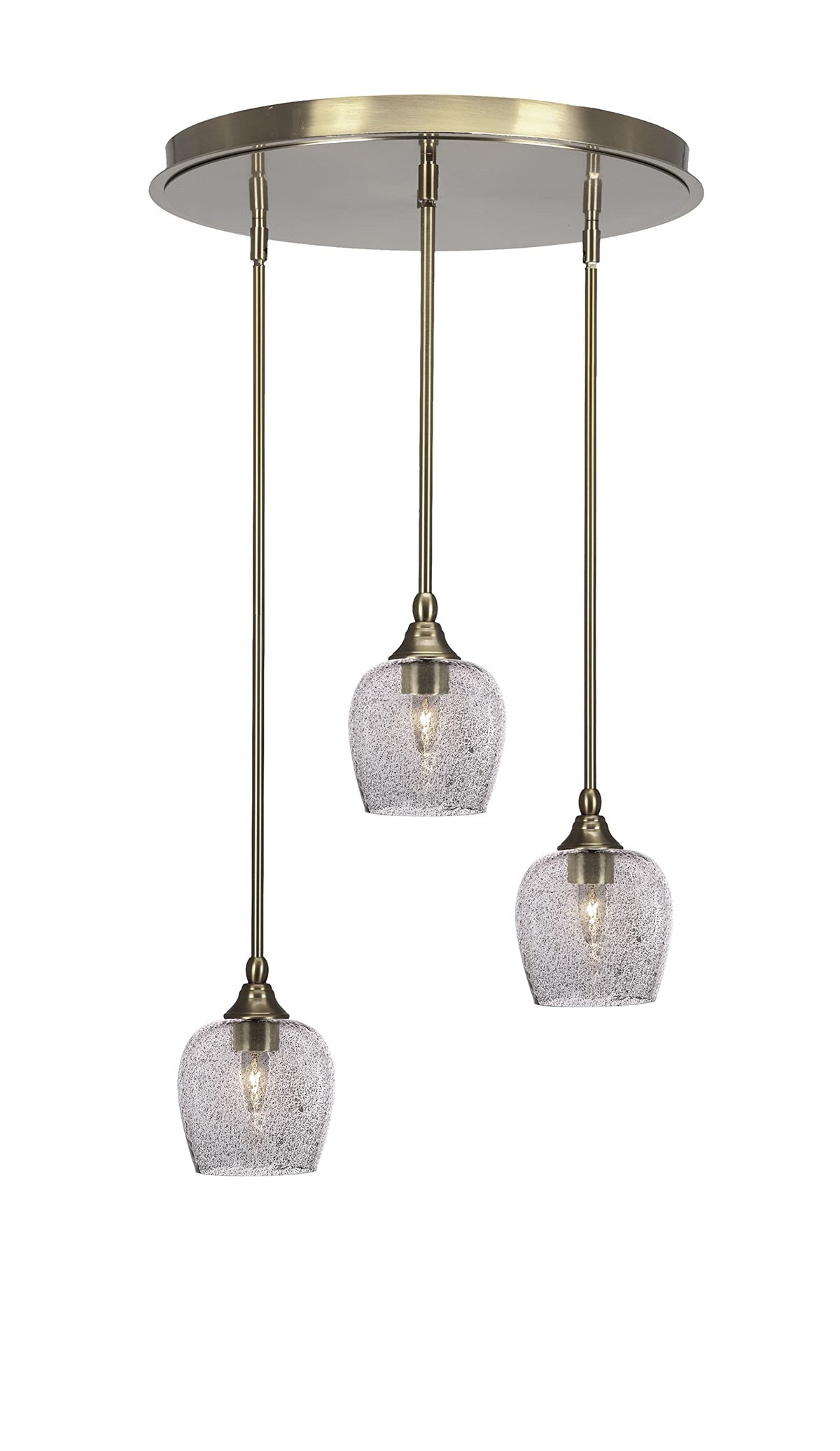 Empire 3 Light Cluster Pendalier in New Age Brass Finish (2183-NAB-4812)