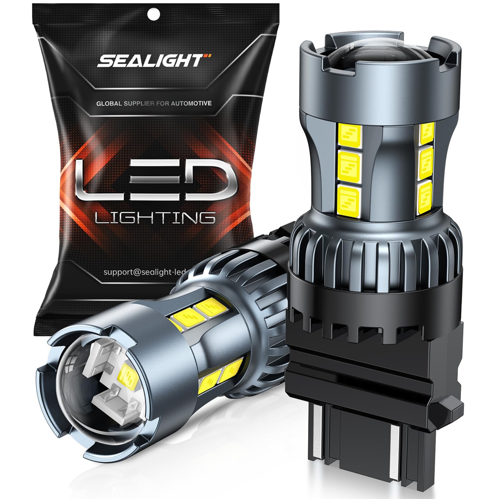 SEALIGHT 3156 3157 LED Bulb White, Model J5, Pack of 2 for Tail Light, Backup Light, Automotive Running Light