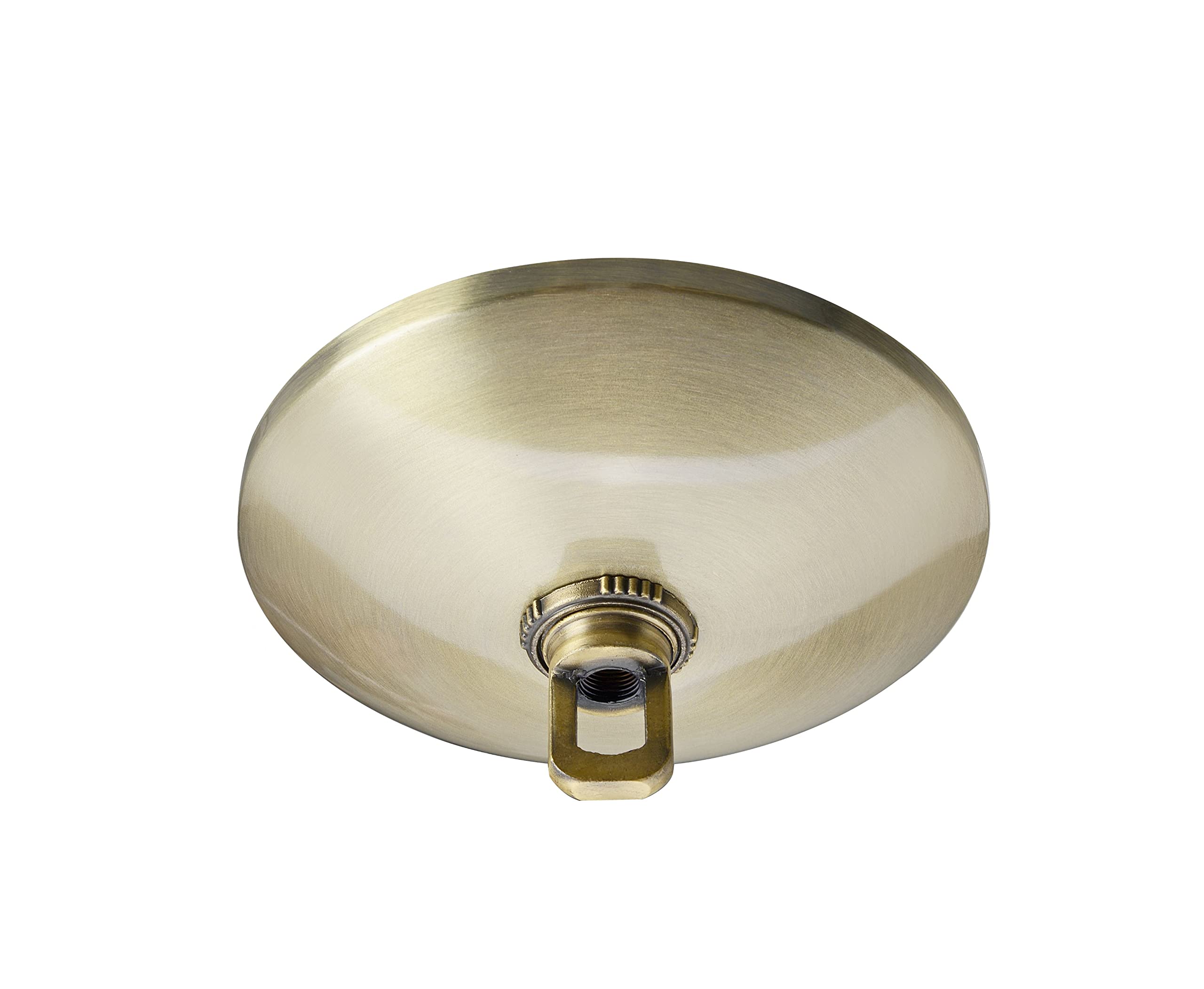 Aspen Creative 21511-31, Contemporary Chandelier & Light Fixture Canopy Kit W/Collar Loop, Antique Brass, 5'' Diameter, 1'' Cent