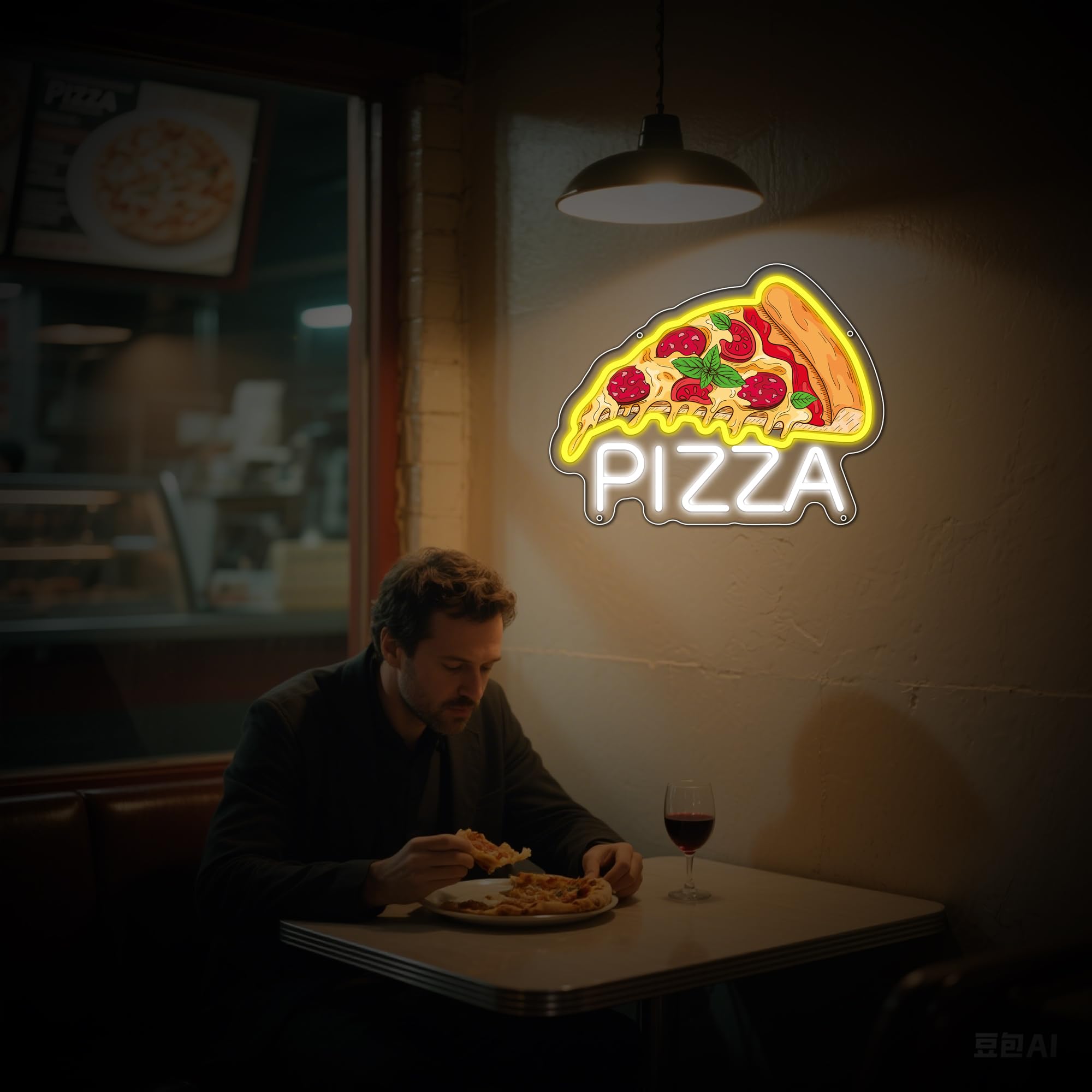 Pizza Neon Sign For Wall Decor  Dimmable Pizza Led Signs  Usb Powered Neon Light Sign For Shop  Home  Man Cave  Bar Pub  Neon Gifts