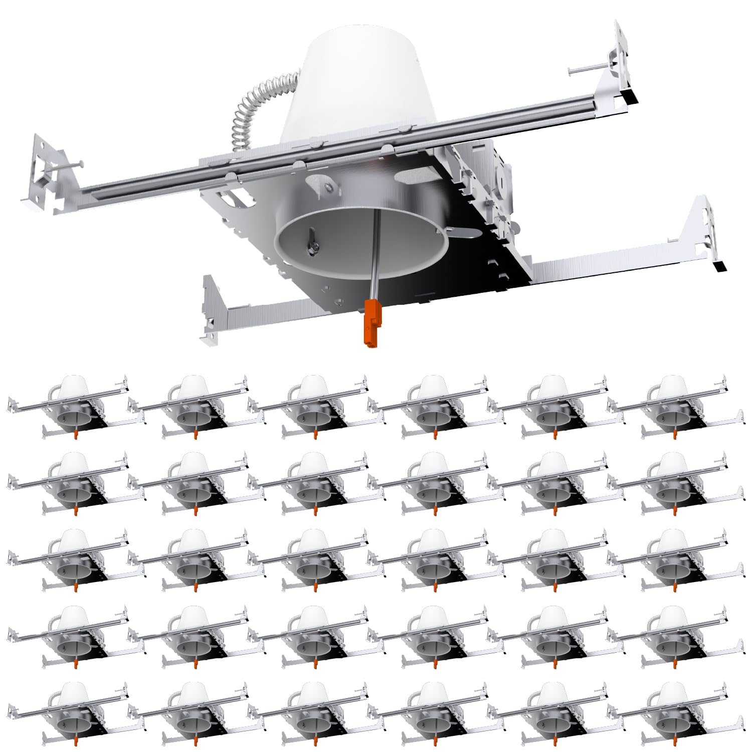 Sunco 30 Pack 4 Inch Can Lights Housing New Construction, Recessed Can Housing for Ceiling, Hard Wired, TP24 Connector, 120-277V