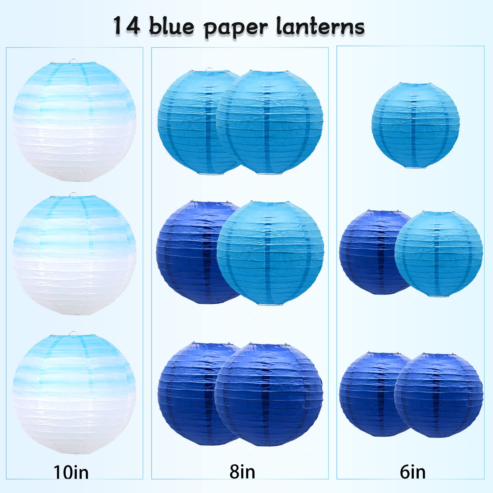 Paper Lanterns Decorative, Party Supplies For Bachelorette Engagement Birthday Party Decorations 14Pcs