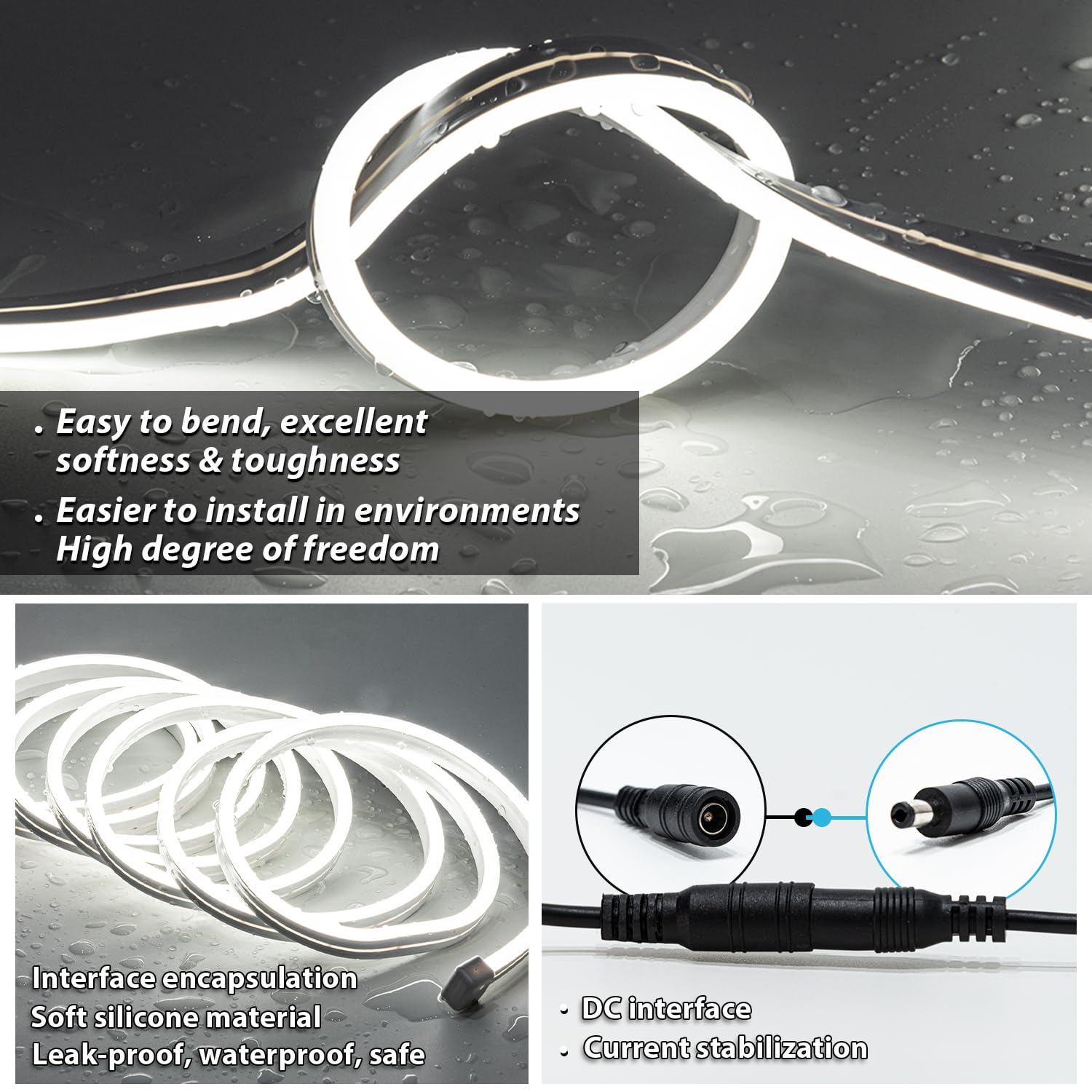 ollrieu Hollywood Style Vanity Mirror Lights, 10ft Dimmable LED Strip for Makeup Vanity & Bathroom, Ultra Bright White