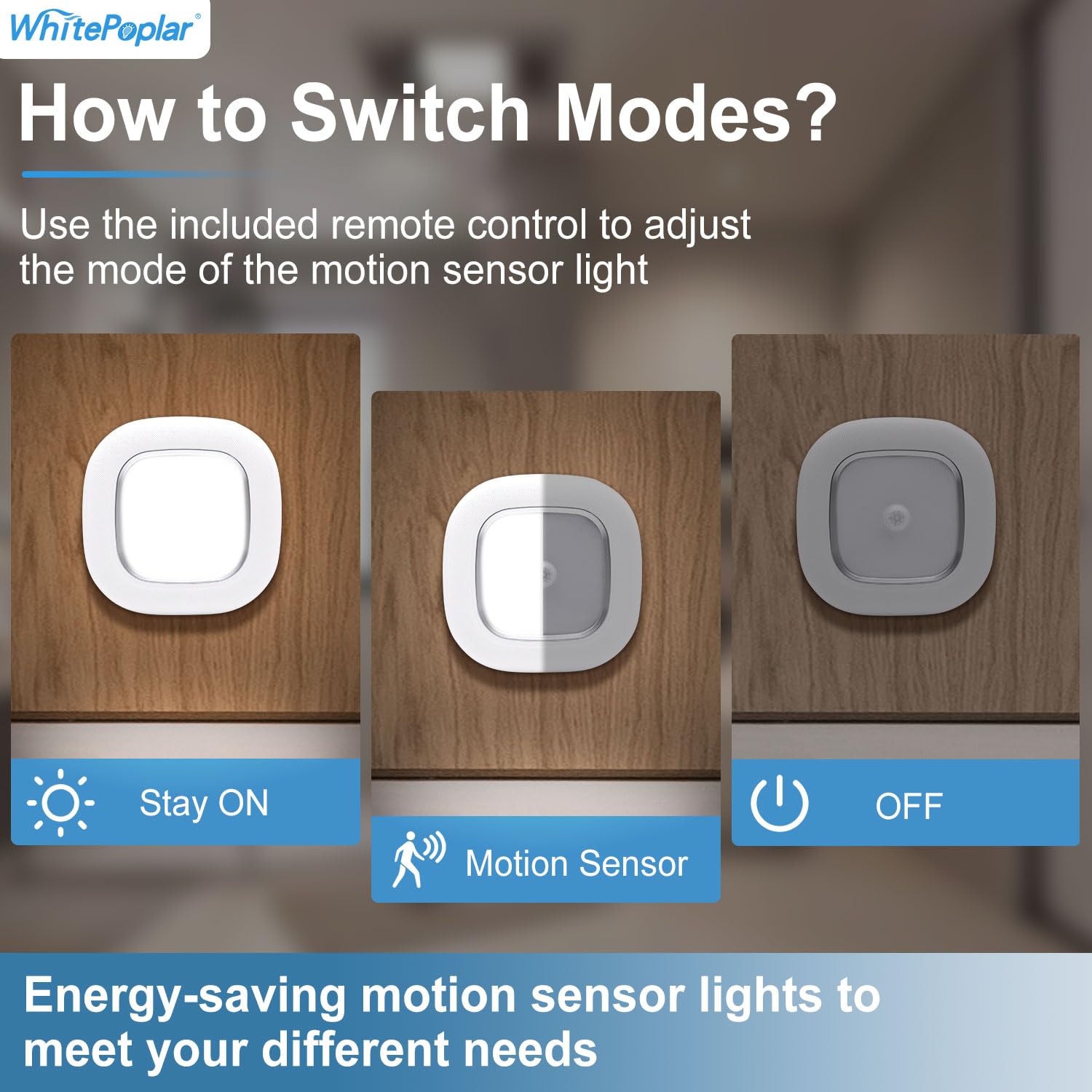 Battery Powered Motion Sensor Light Indoor With Remote, 300Lm Dimmable Battery Operated Ceiling Light, 3000K&6000K Color Changea