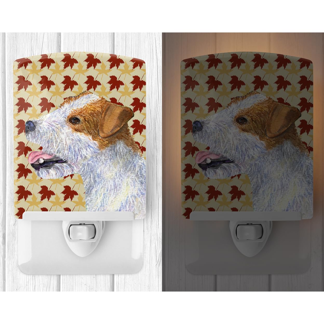 Carolines Treasures Ceramic Night Light Jack Russell Terrier 6x4x3in Model SS4352CNL Multicolor Ideal for Bedroom Bathroom Nursery