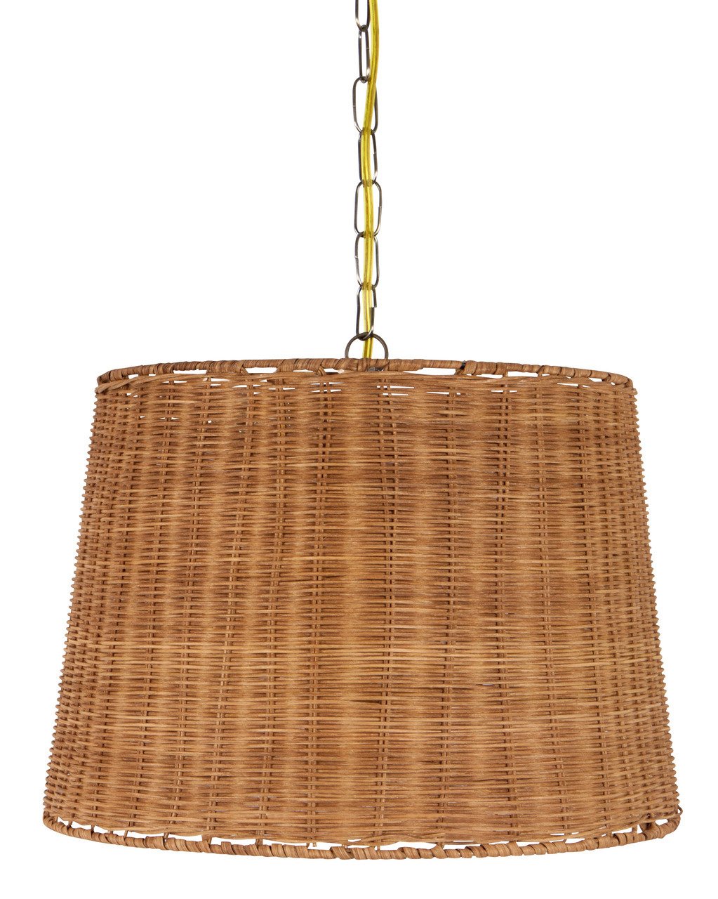 Upgradelights Wicker Rattan Swag Lamp Lighting Fixture, 14x16x11.75 inches, Brown, Model: Wickerswag, Plug-in Design