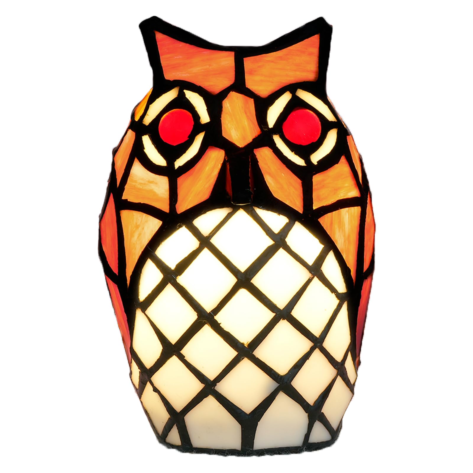 Kiphepi Tiffany Lamp Stained Glass Lamp Small Bedside Table Lamps For Living Room Home Decor Girls Women Birthday Halloween Christmas Thanksgiving Day Gift Owl