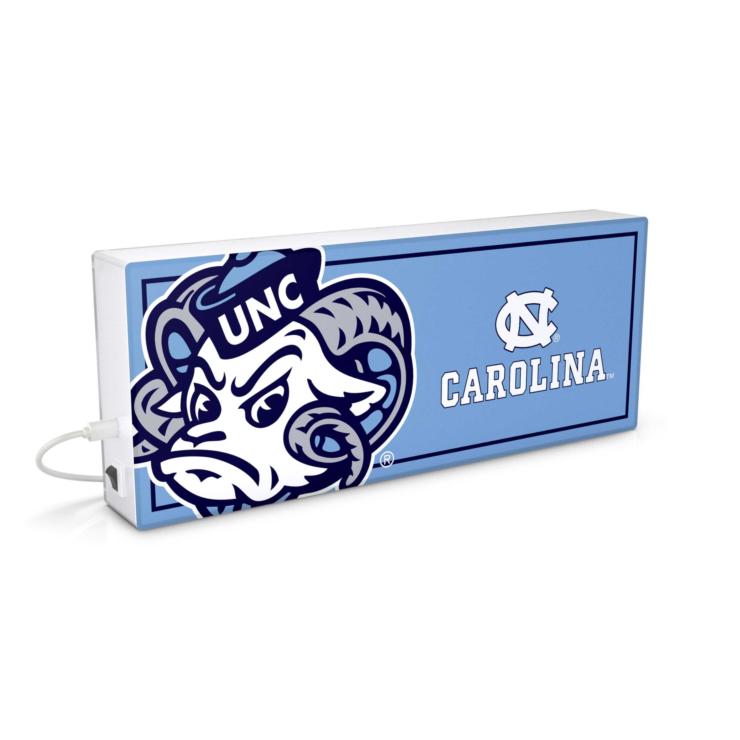 SOAR NCAA LED Ambience Light Box: Elevate Your Space with Officially Licensed Wall D  cor, North Carolina Tar Heels