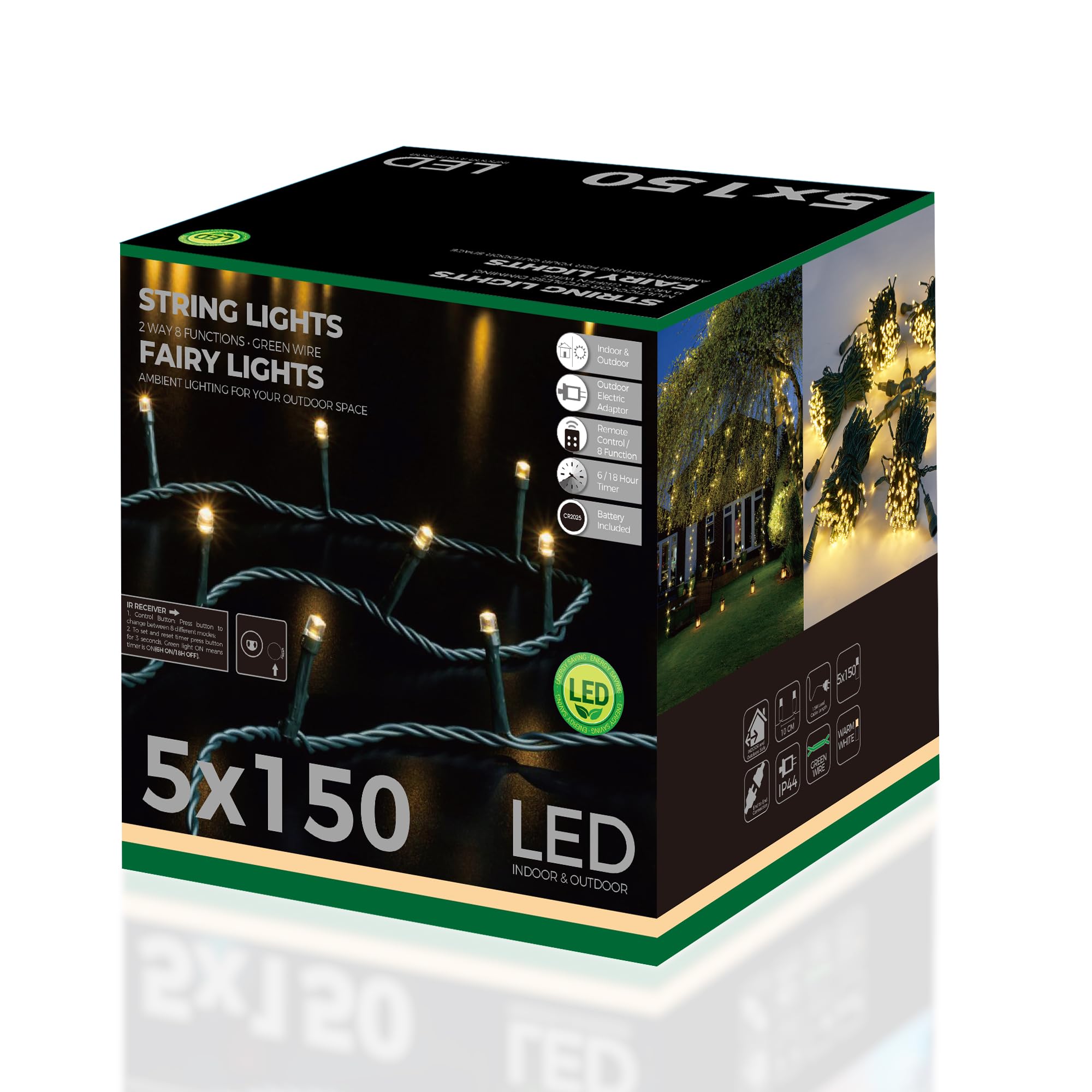 Lightshare 750Led 245Ft Star String Lights Warm White, 8 Modes 30V Plug In Fairy Lights With Remote Control For Home Garden Yard