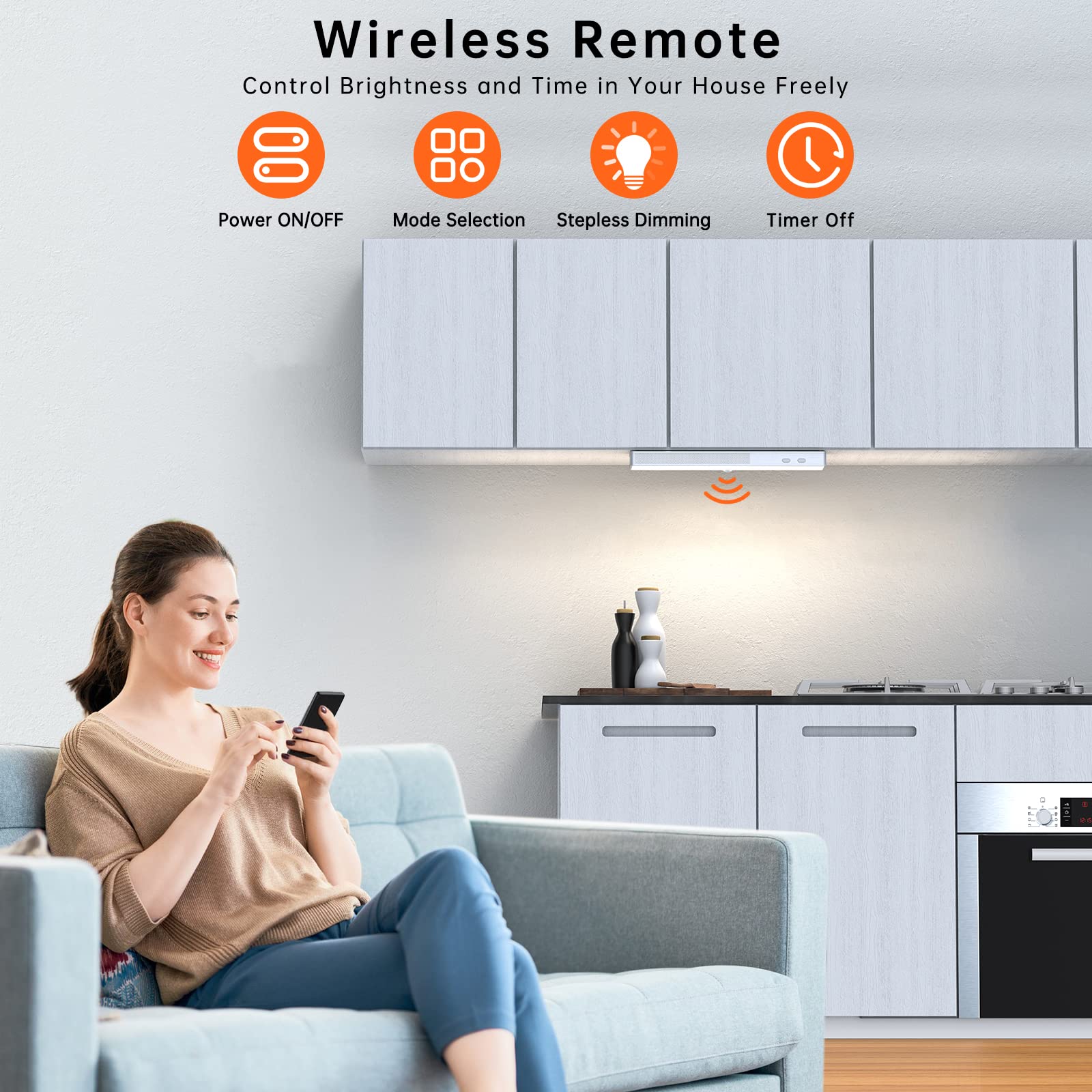 Led Closet Light With Charging Station, 6 Pcs Dimmer Rechargeable Motion Sensor Under Cabinet Lighting With Remote Control, Wireless Stick-Anywhere Night Light For Wardrobe,Kitchen